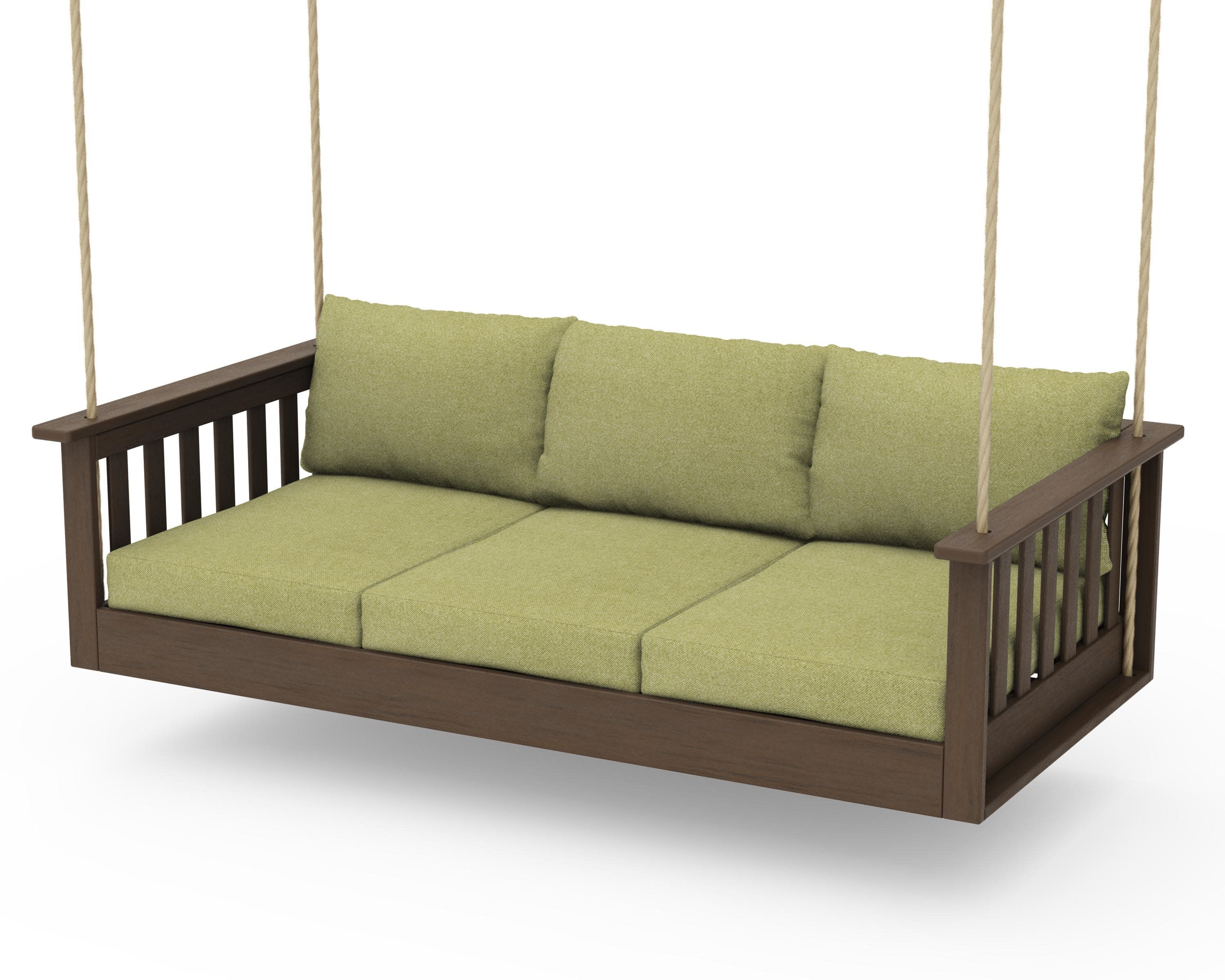 Vineyard Daybed Swing in Kona / Chartreuse Boucle