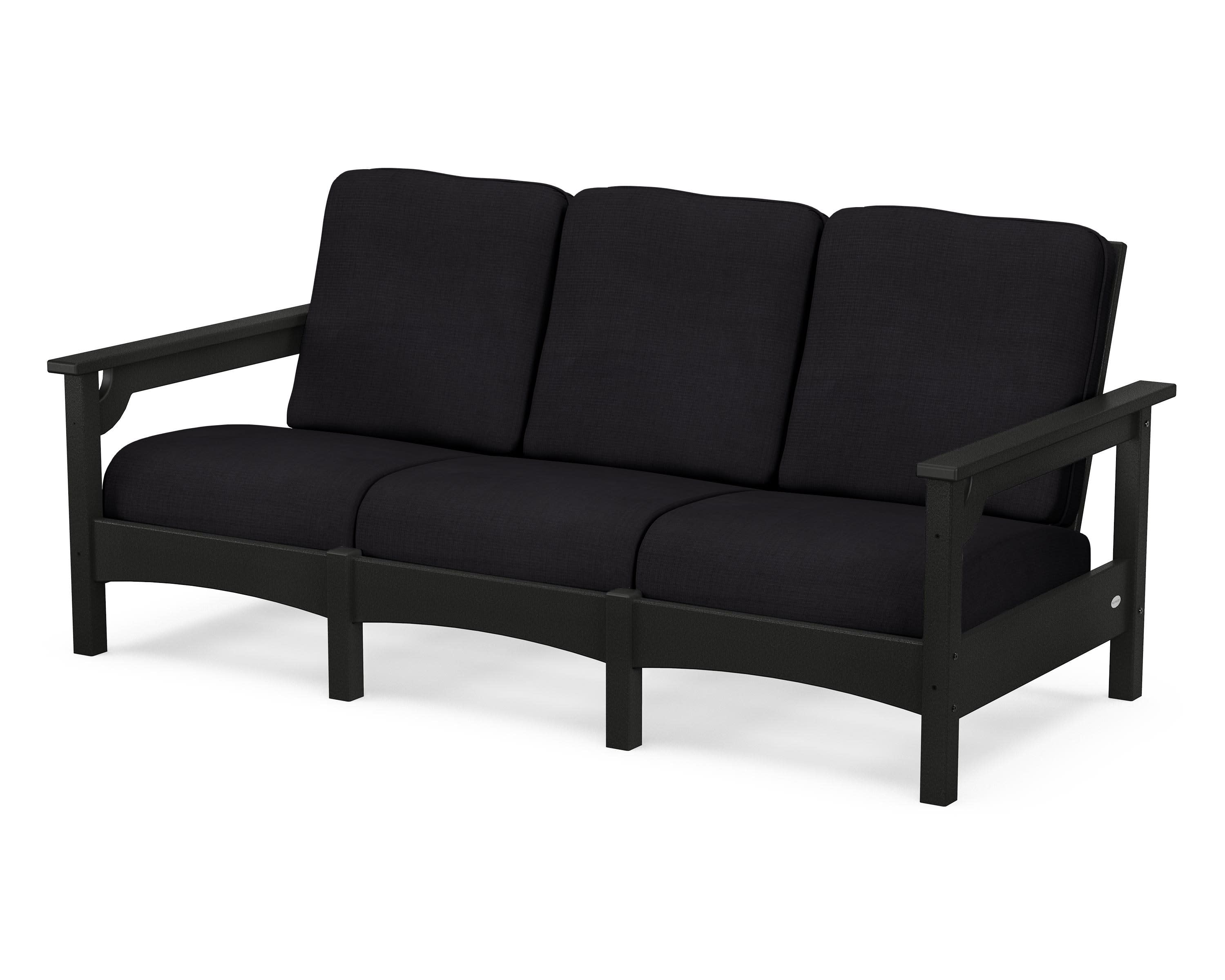 Club Sofa in Black / Midnight Linen