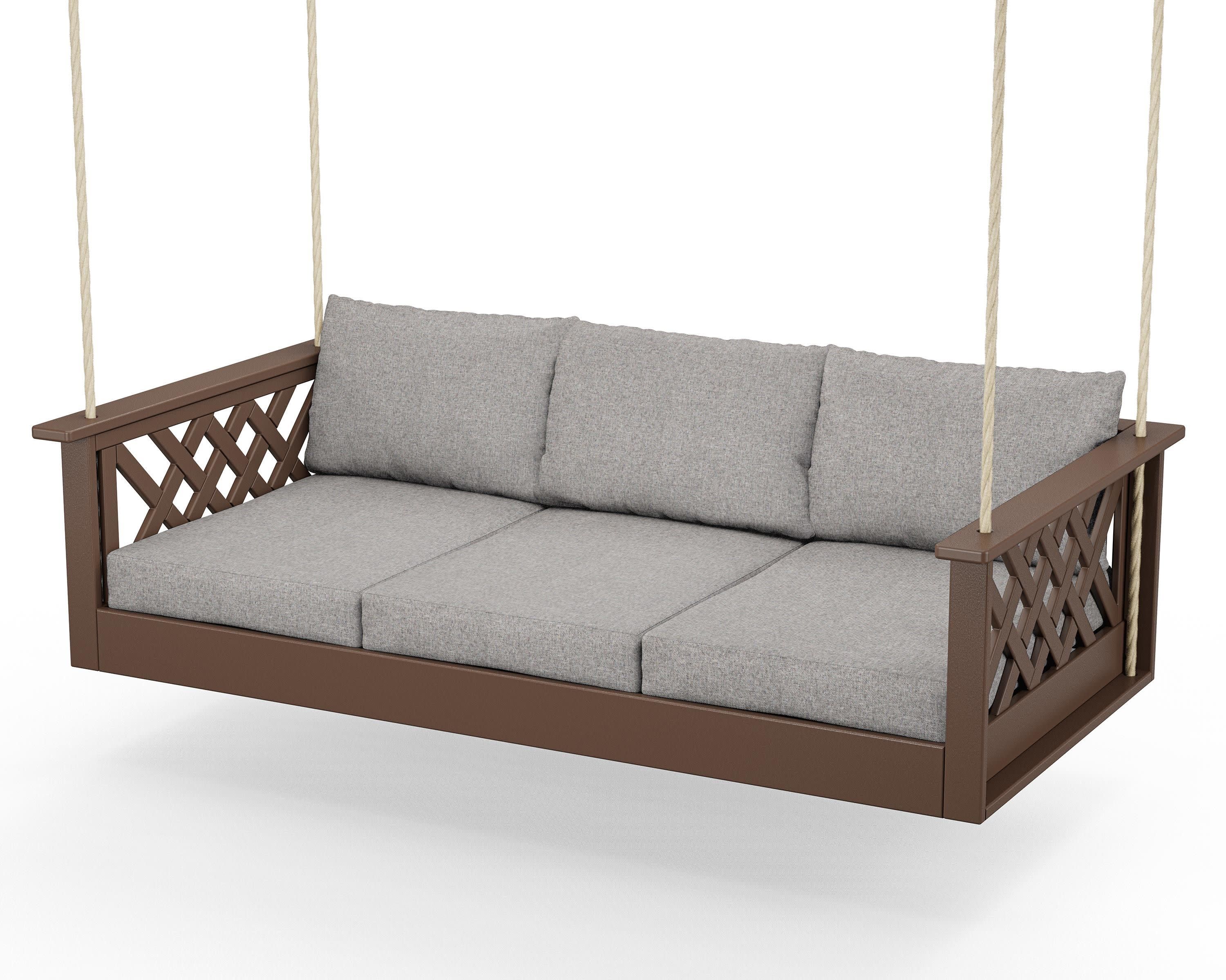 Wovendale Daybed Swing in Mahogany / Grey Mist