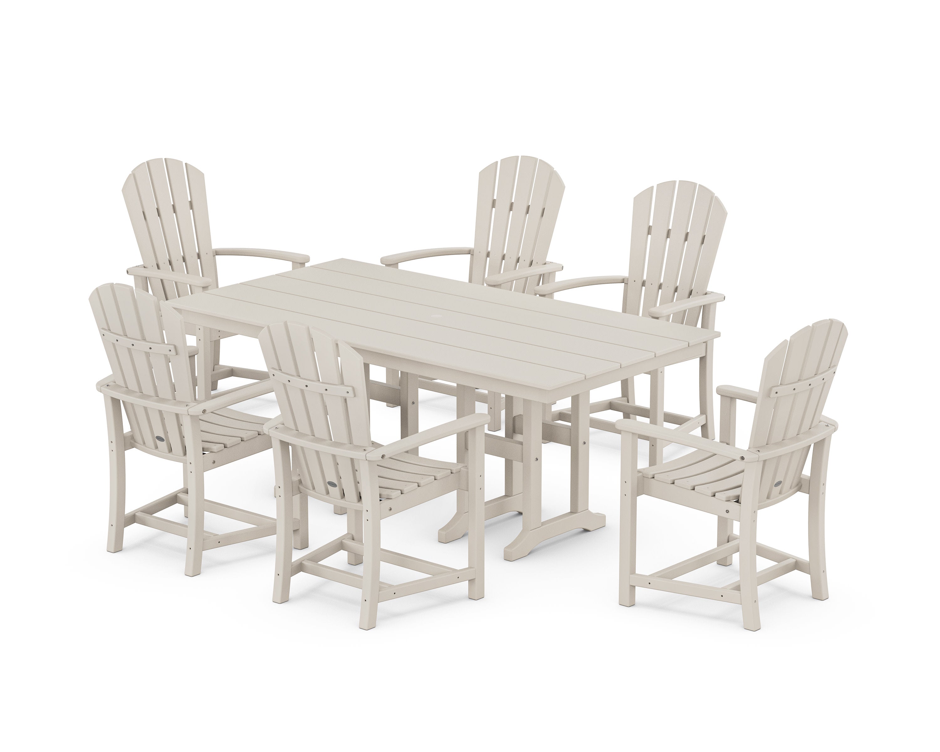 Palm Coast 7-Piece Farmhouse Dining Set in Sand