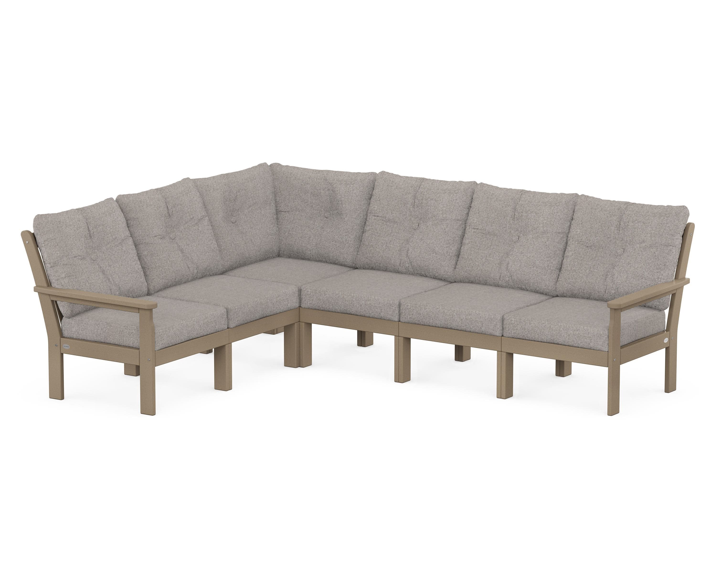 Vineyard 6-Piece Sectional in Vintage Sahara / Weathered Tweed