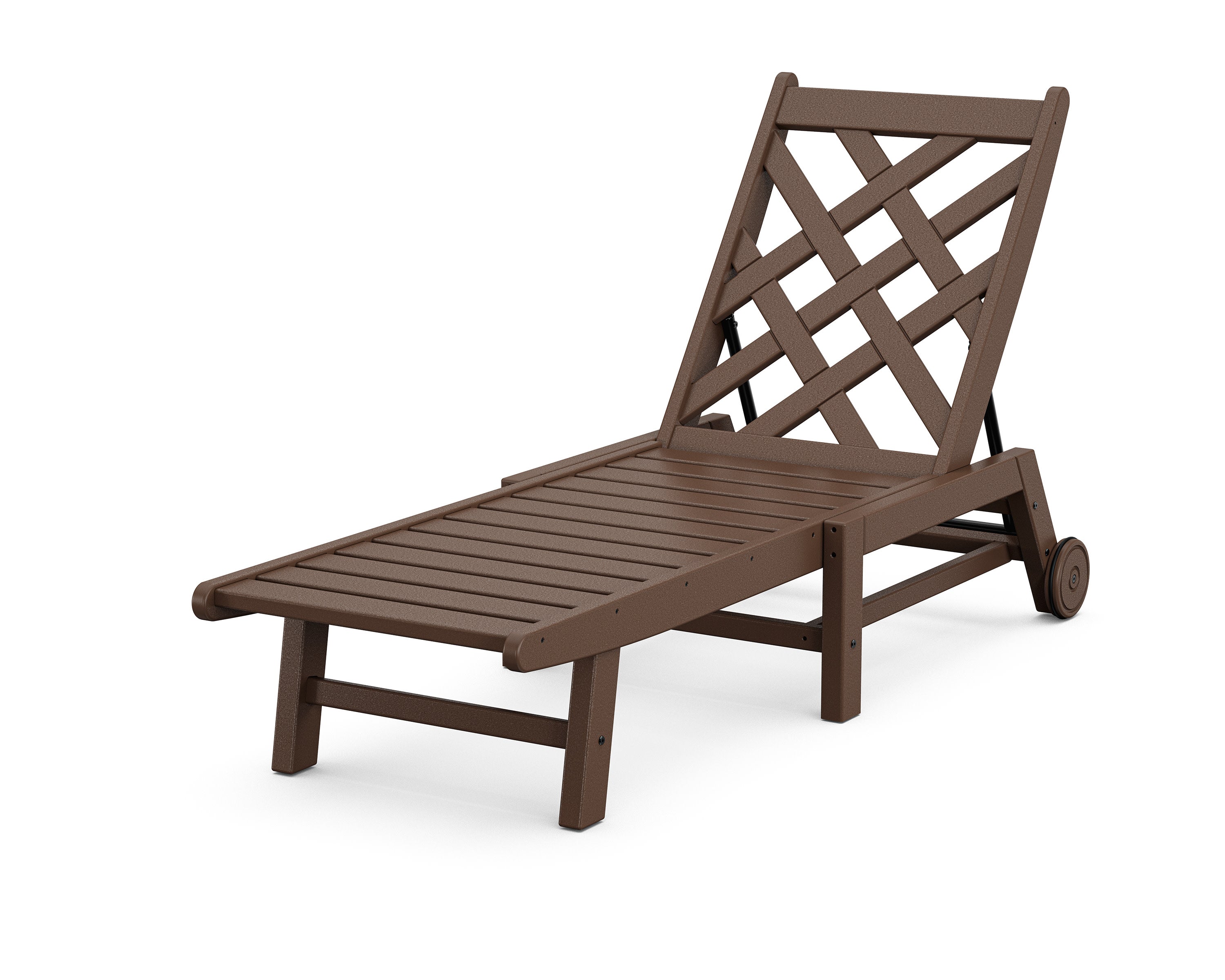 Wovendale Chaise with Wheels in Mahogany