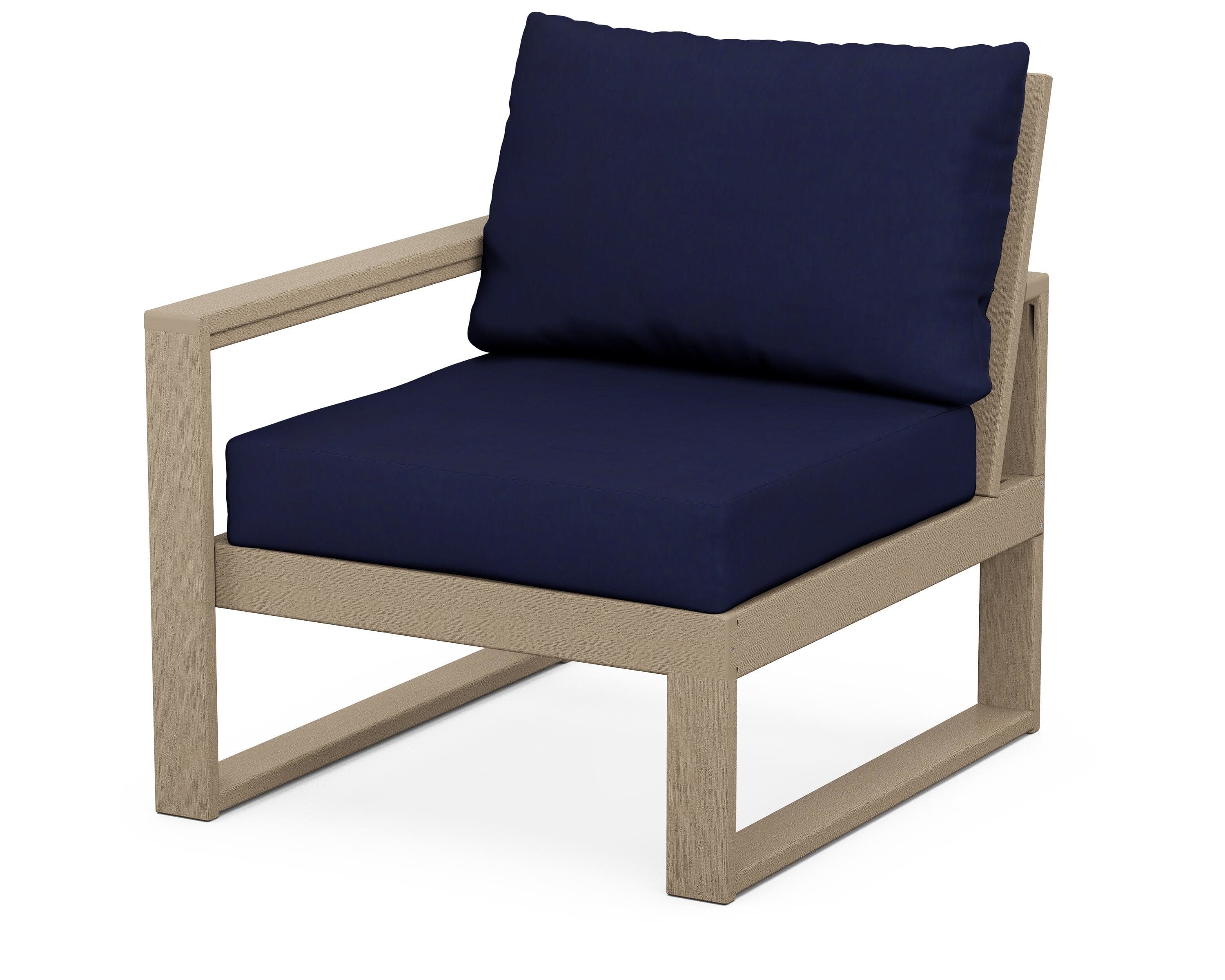 EDGE Modular Left Arm Chair in Vintage Sahara / Navy