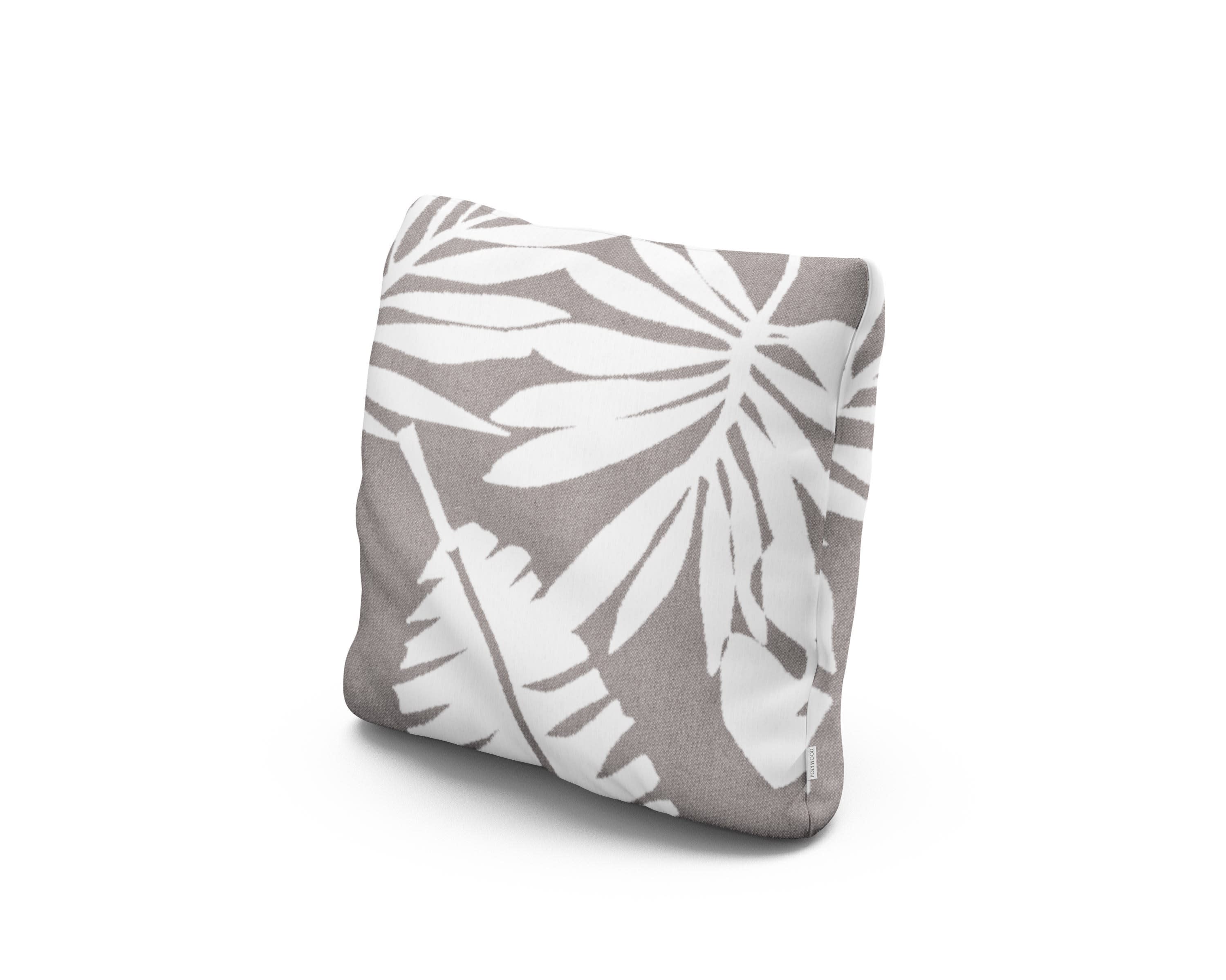 16" Outdoor Throw Pillow in Leaf Grey Mist