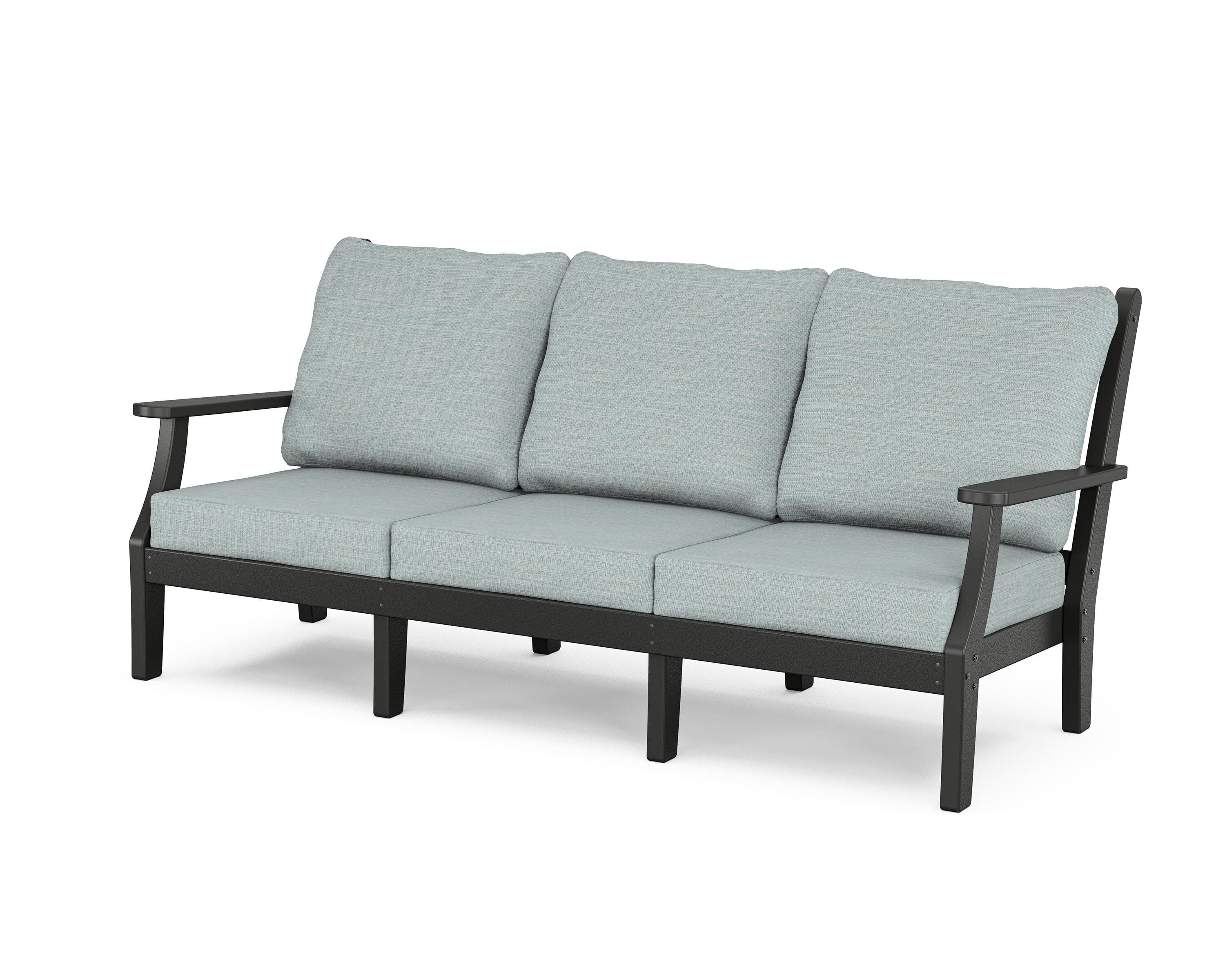 Wovendale Deep Seating Sofa in Black / Soothe Mist