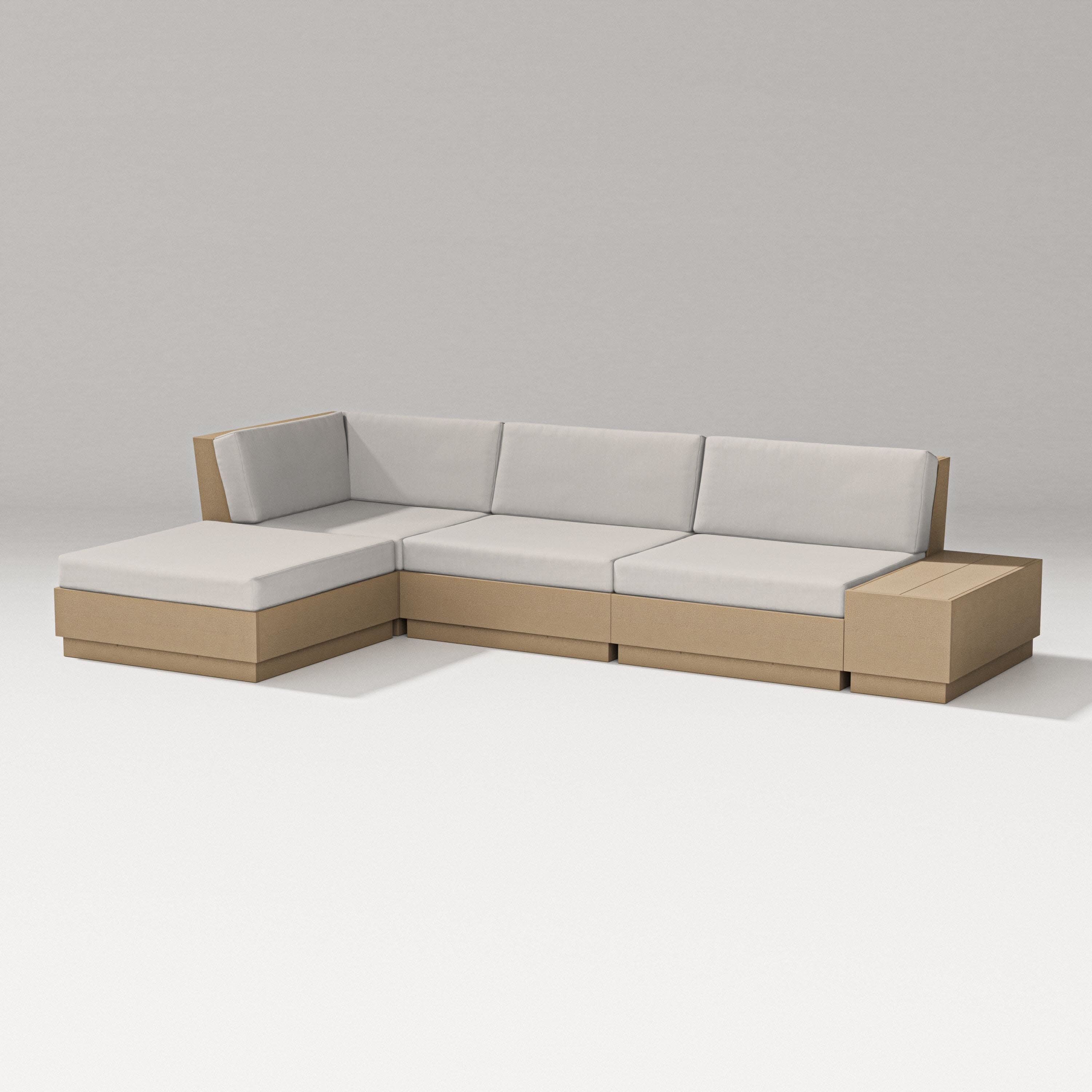 Elevate Chaise Sectional in Vintage Sahara / Cast Ash