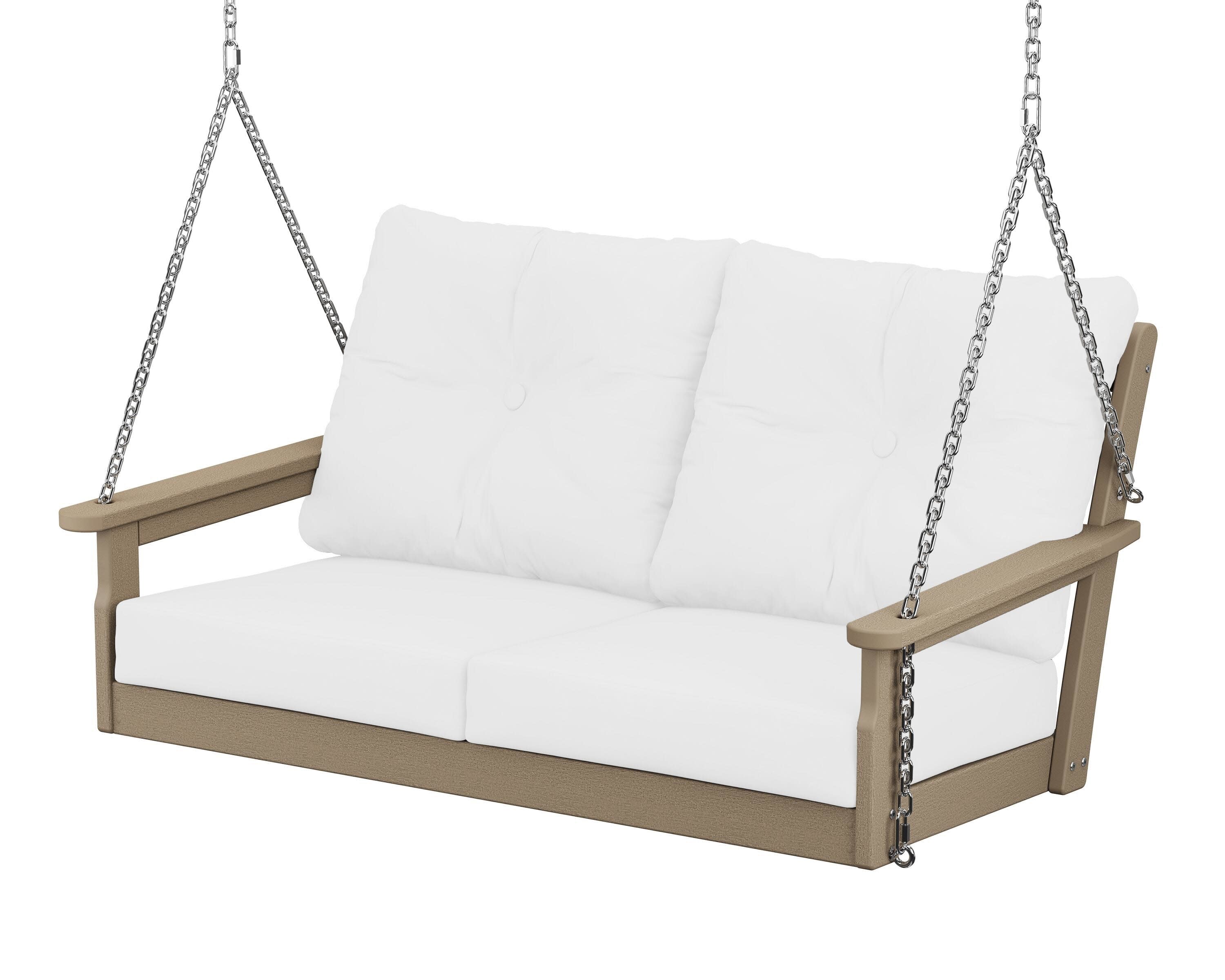 Vineyard Deep Seating Swing in Vintage Sahara / Natural
