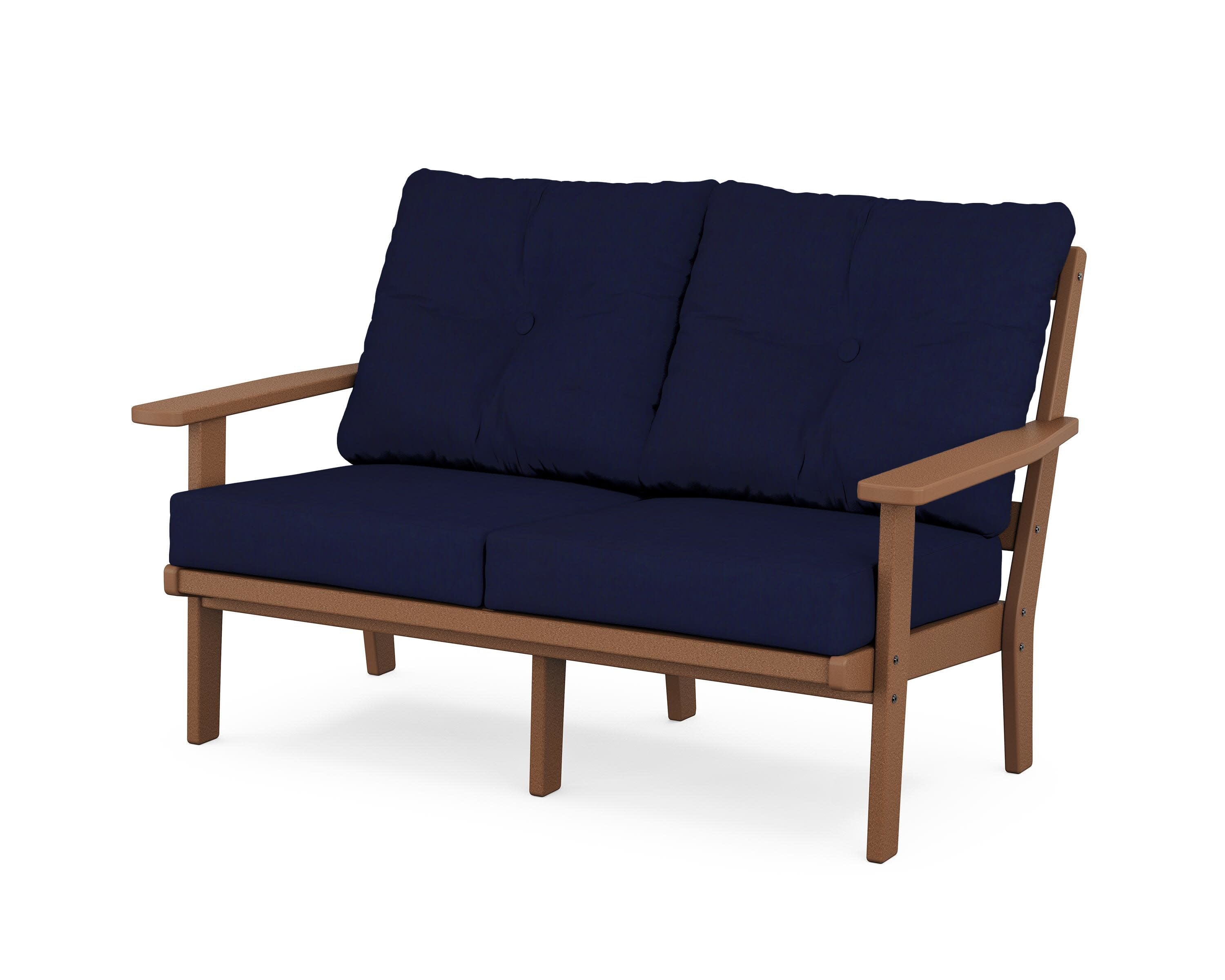 Oxford Deep SeatingLoveseat in Teak / Navy