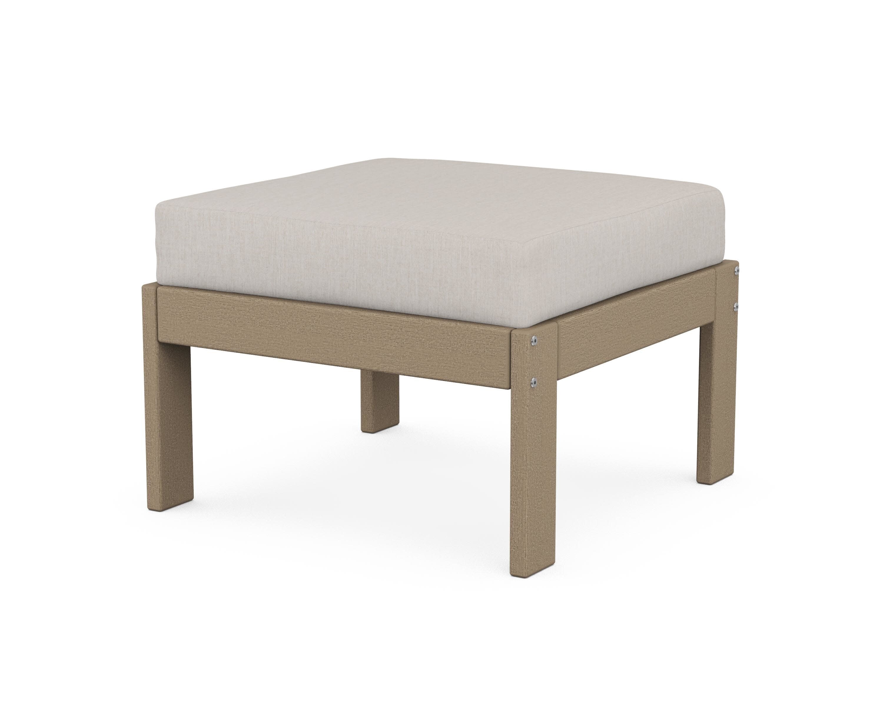 Vineyard Modular Ottoman in Vintage Sahara / Cast Ash