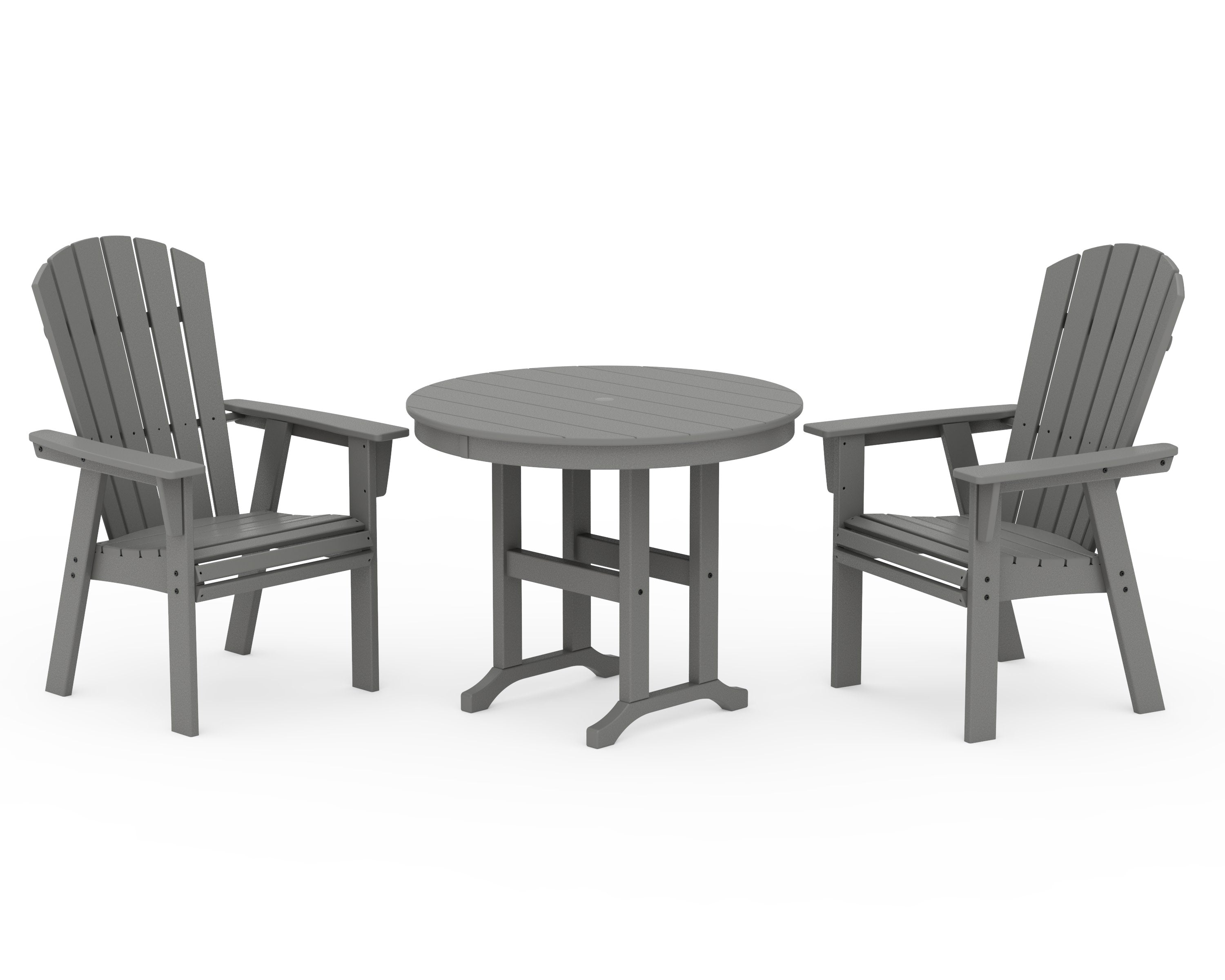 Nautical Adirondack 3-Piece Round Dining Set