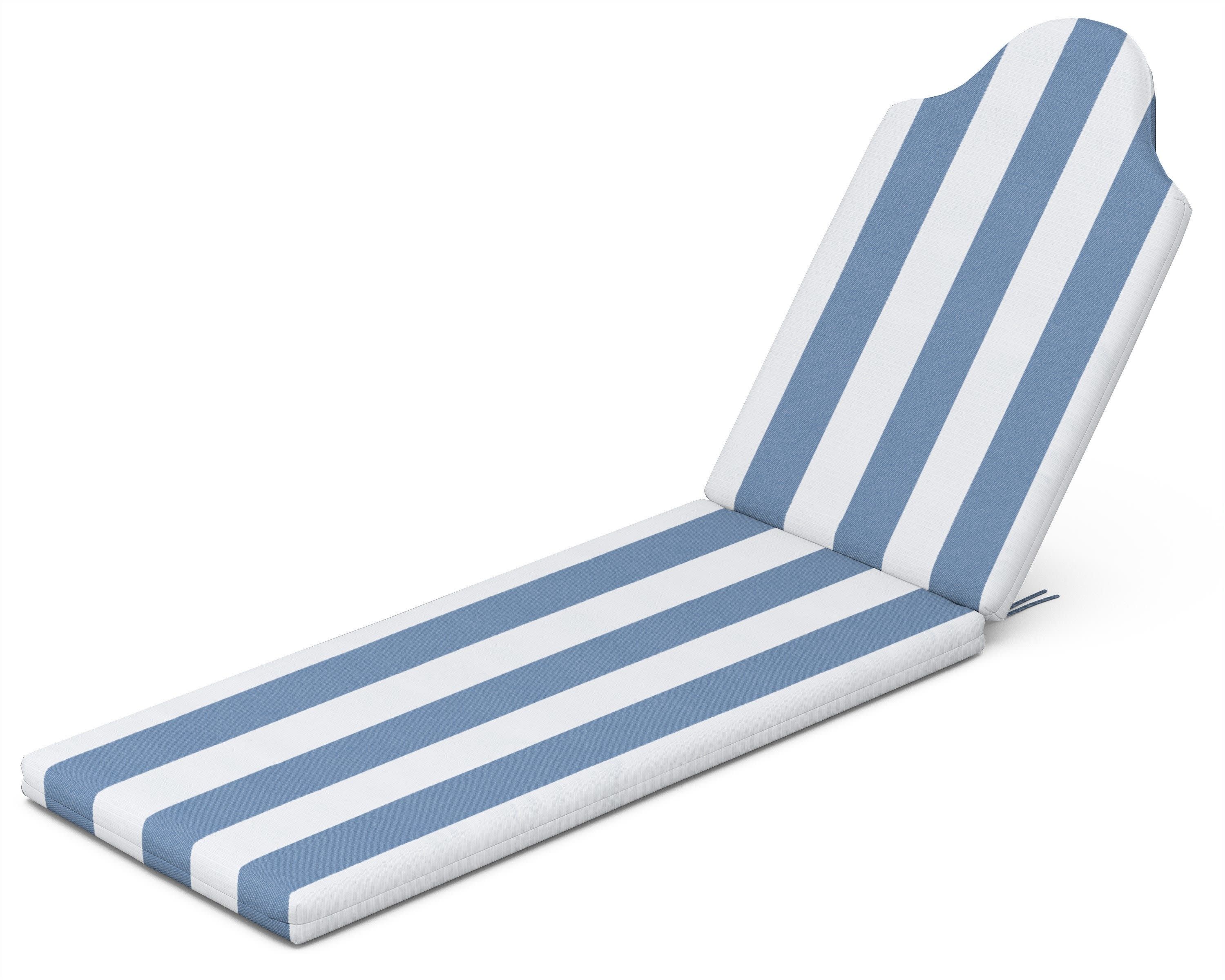 Chaise Cushion in Cabana Stripe Sky Blue