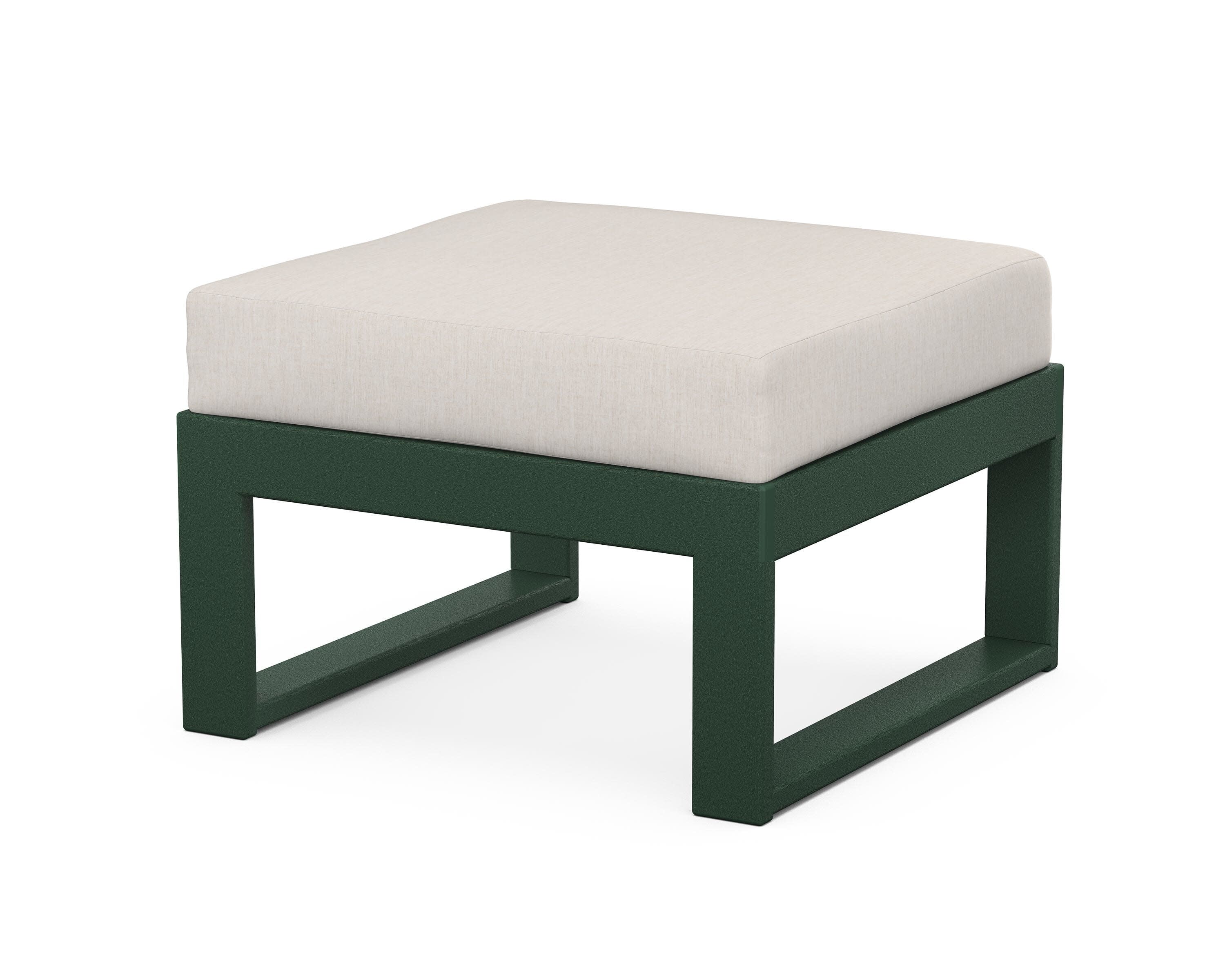 Modular Ottoman - Modern in Green / Cast Ash