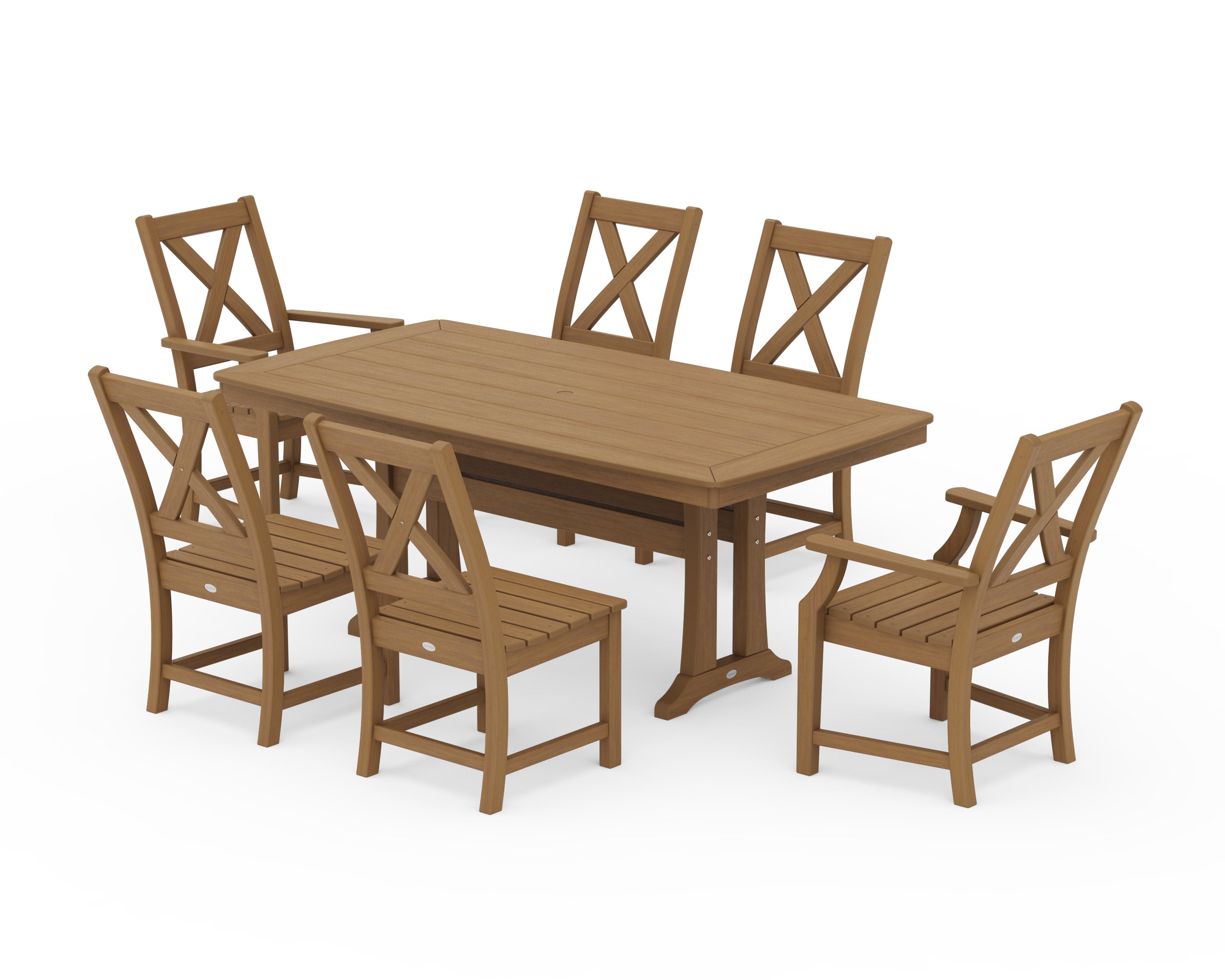Braxton 7-Piece Dining Set with Trestle Legs in Natural