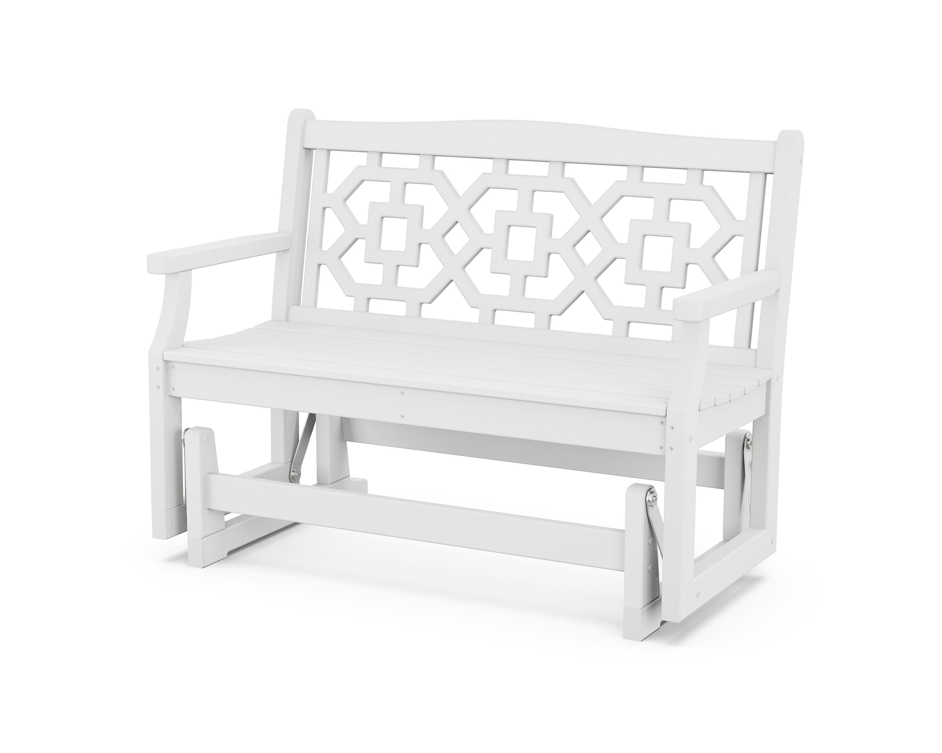 Chinoiserie 48" Glider in White
