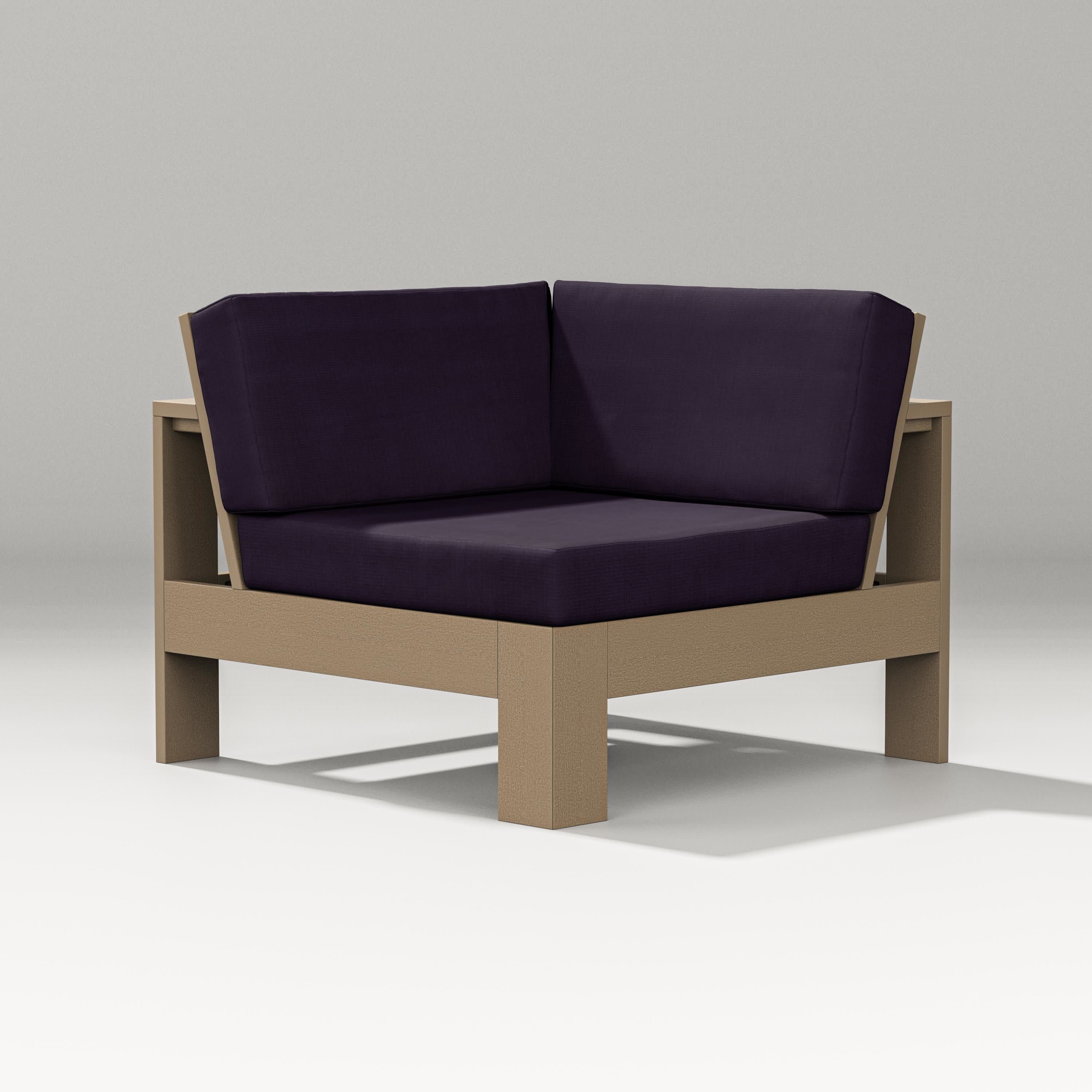 Latitude Modular Corner Chair in Vintage Sahara / Navy Linen