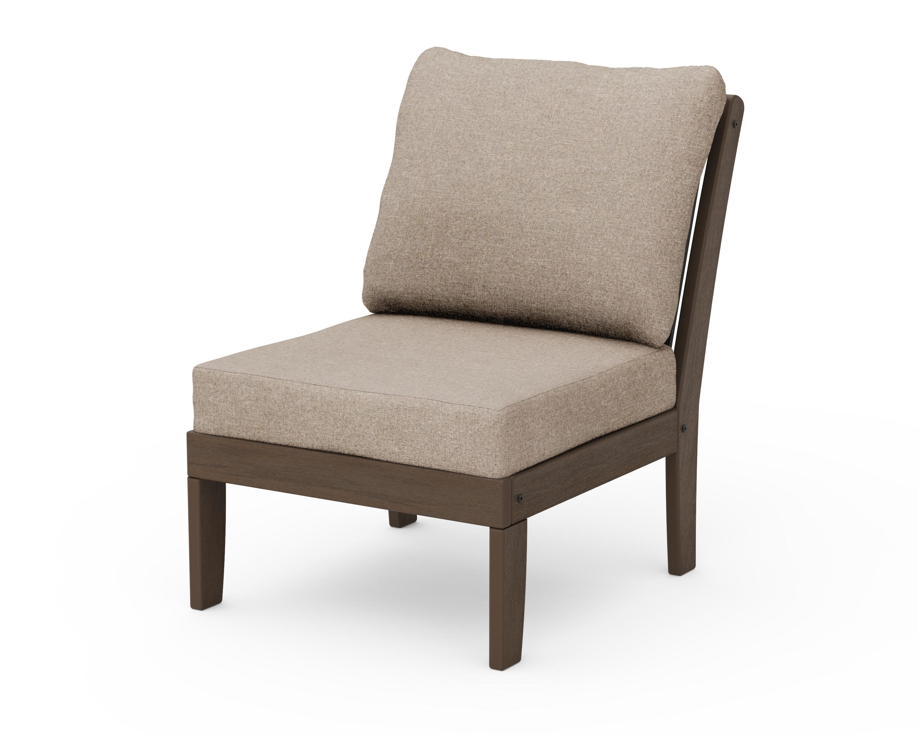 Braxton Modular Armless Chair in Kona / Spiced Burlap