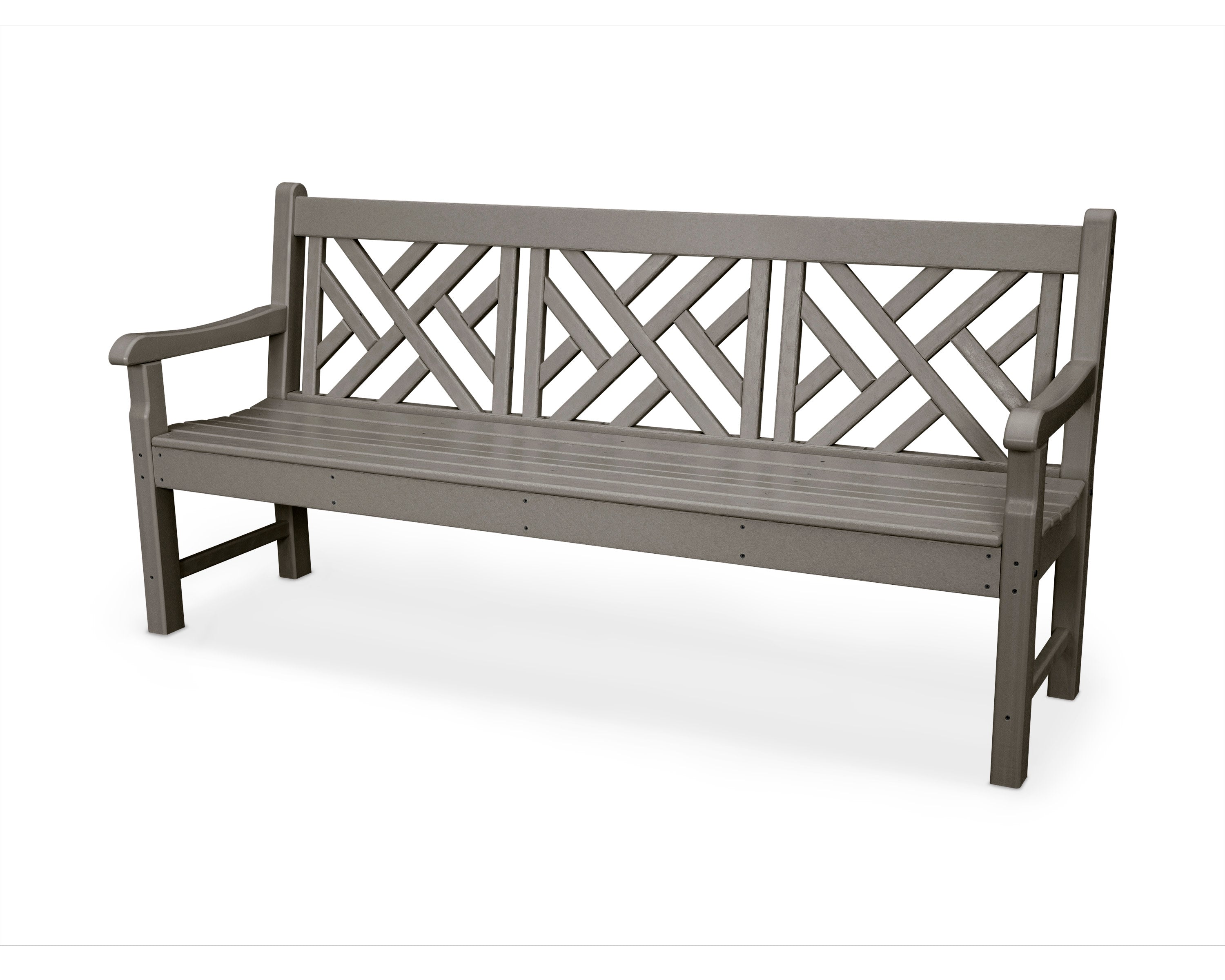 Rockford 72" Chippendale Bench in Slate Grey
