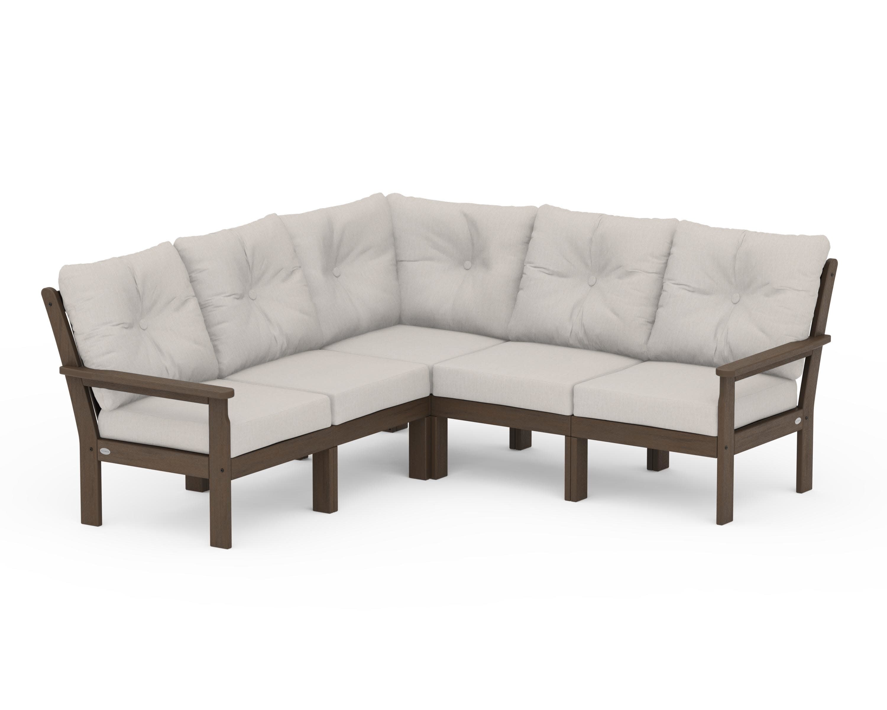 Vineyard 5-Piece Sectional in Kona / Cast Ash