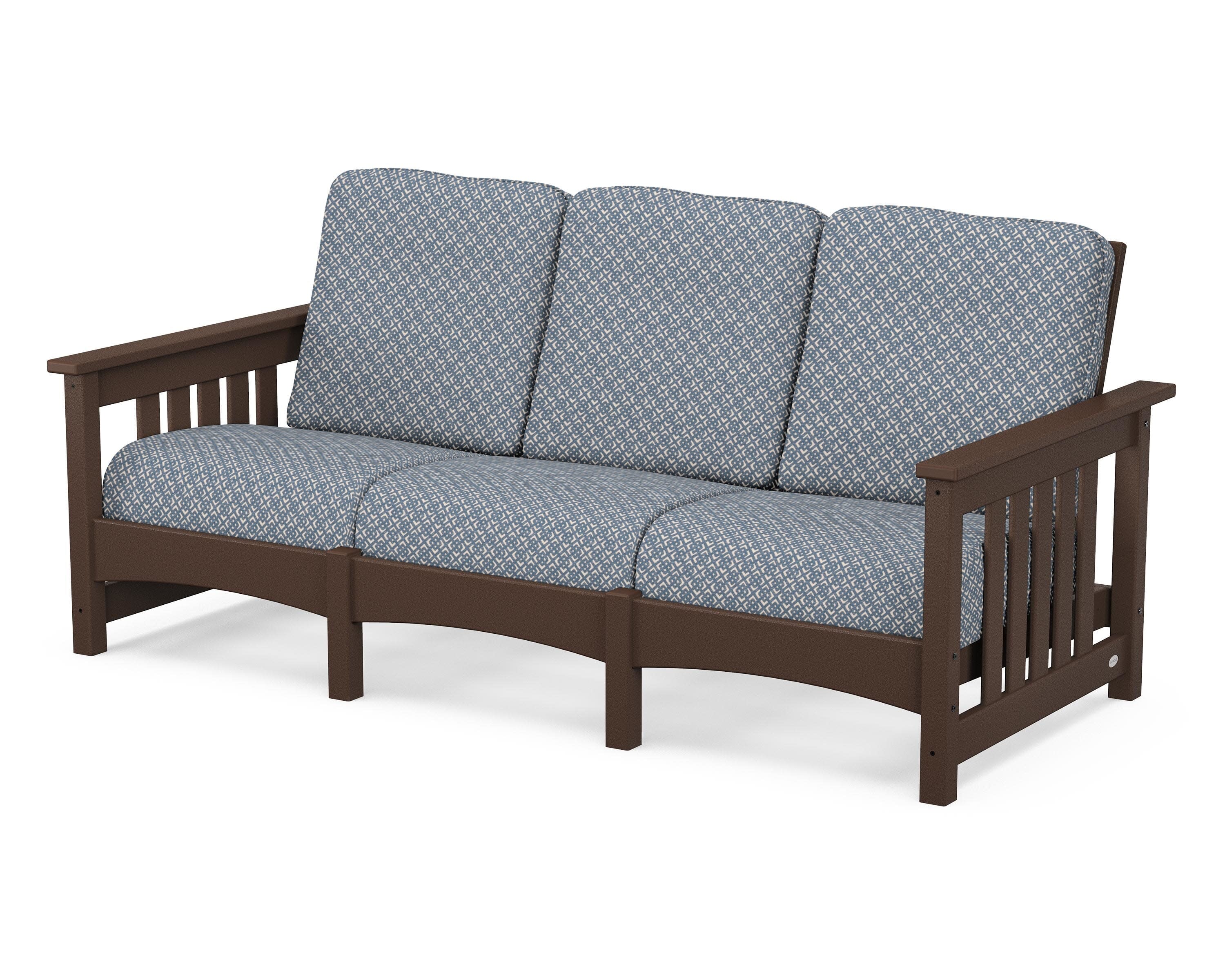 Club Mission Sofa in Mahogany / Hopscotch