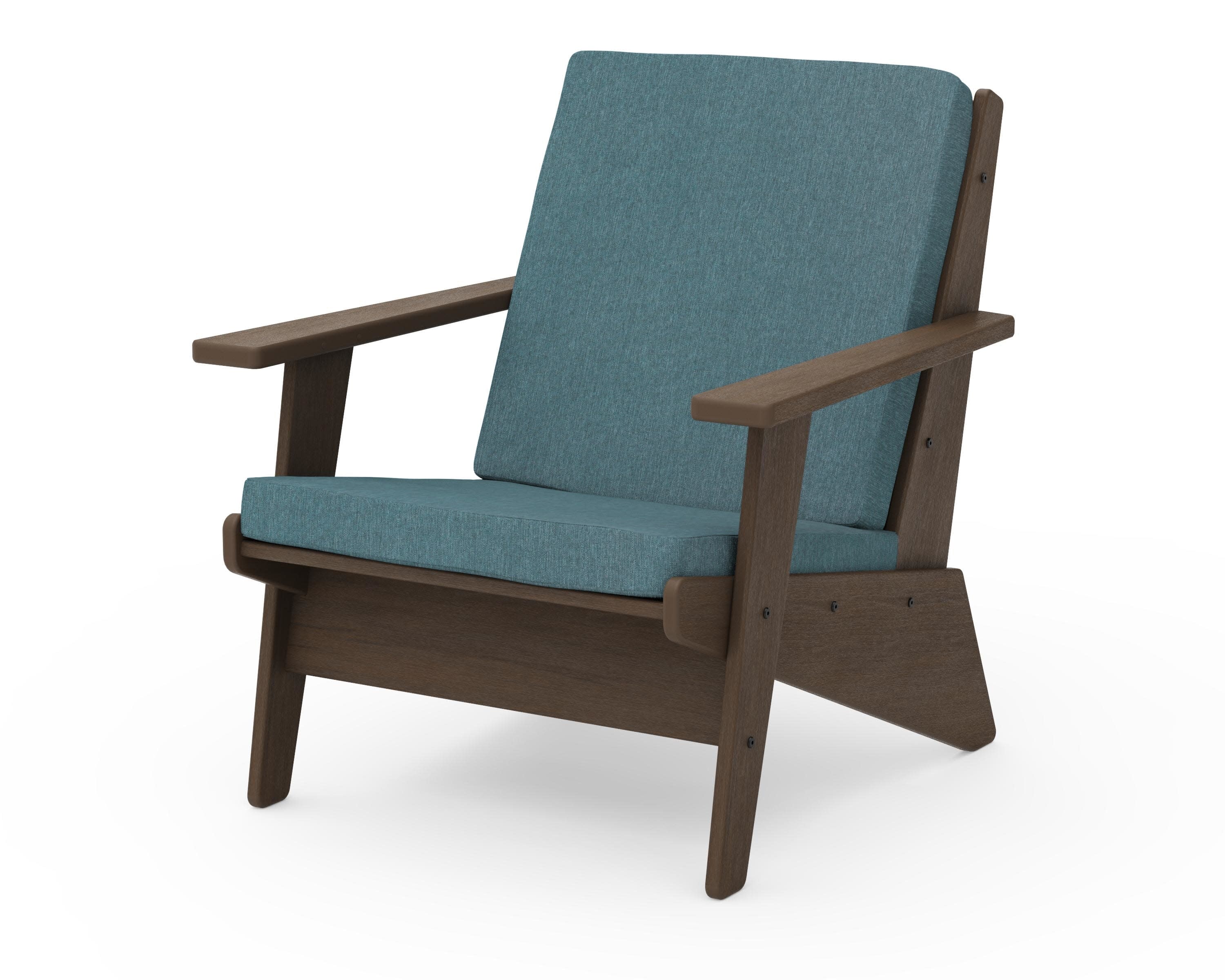 Riviera Modern Lounge Chair in Kona / Ocean Teal