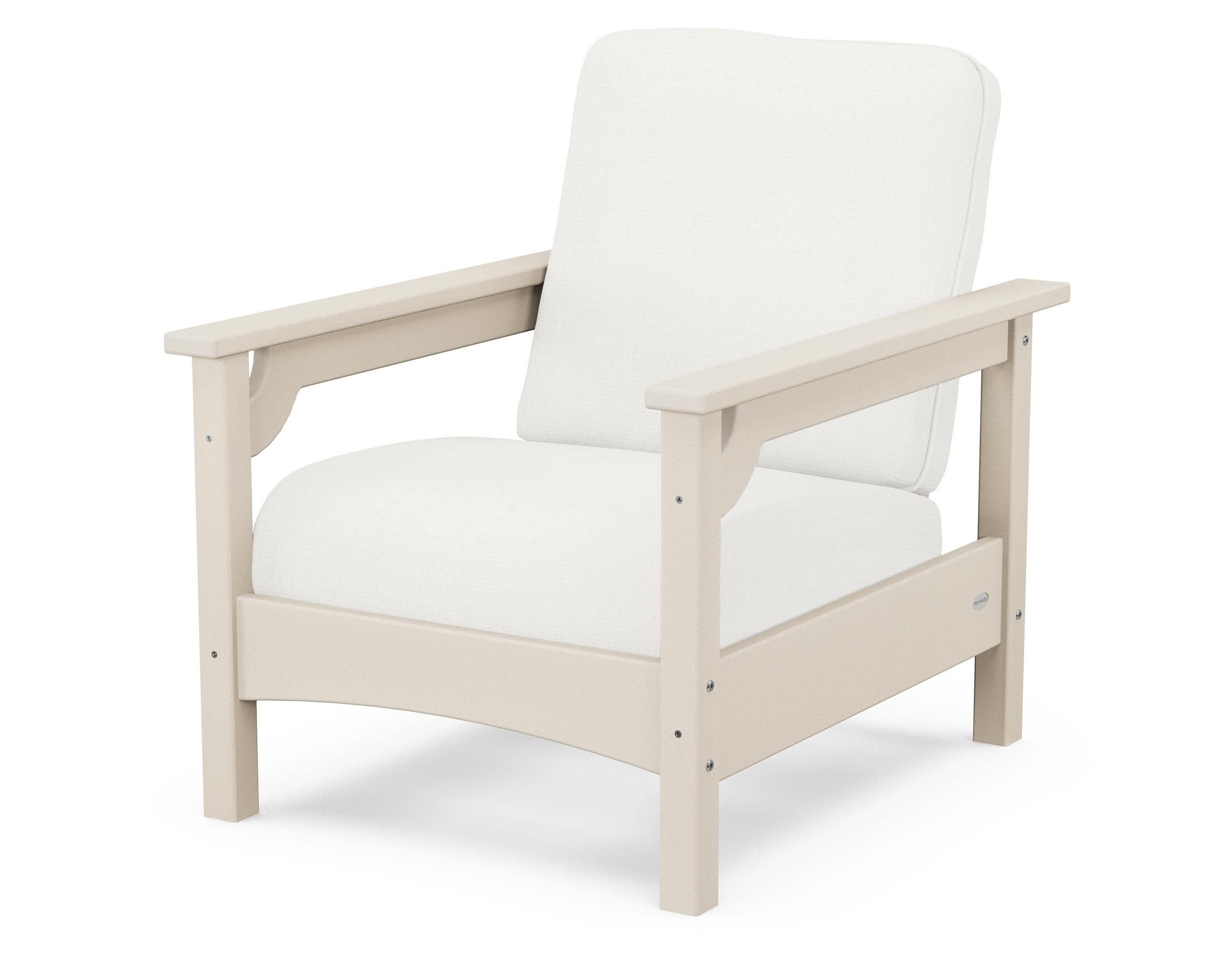 Club Chair in Sand / Natural Linen