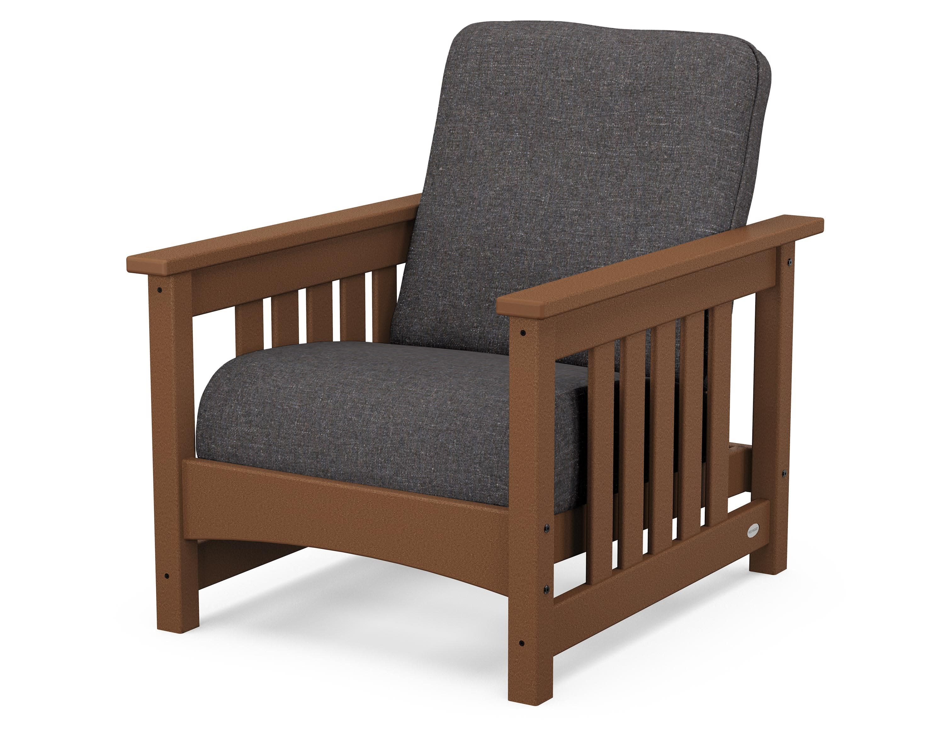 Club Mission Chair in Teak / Ash Charcoal