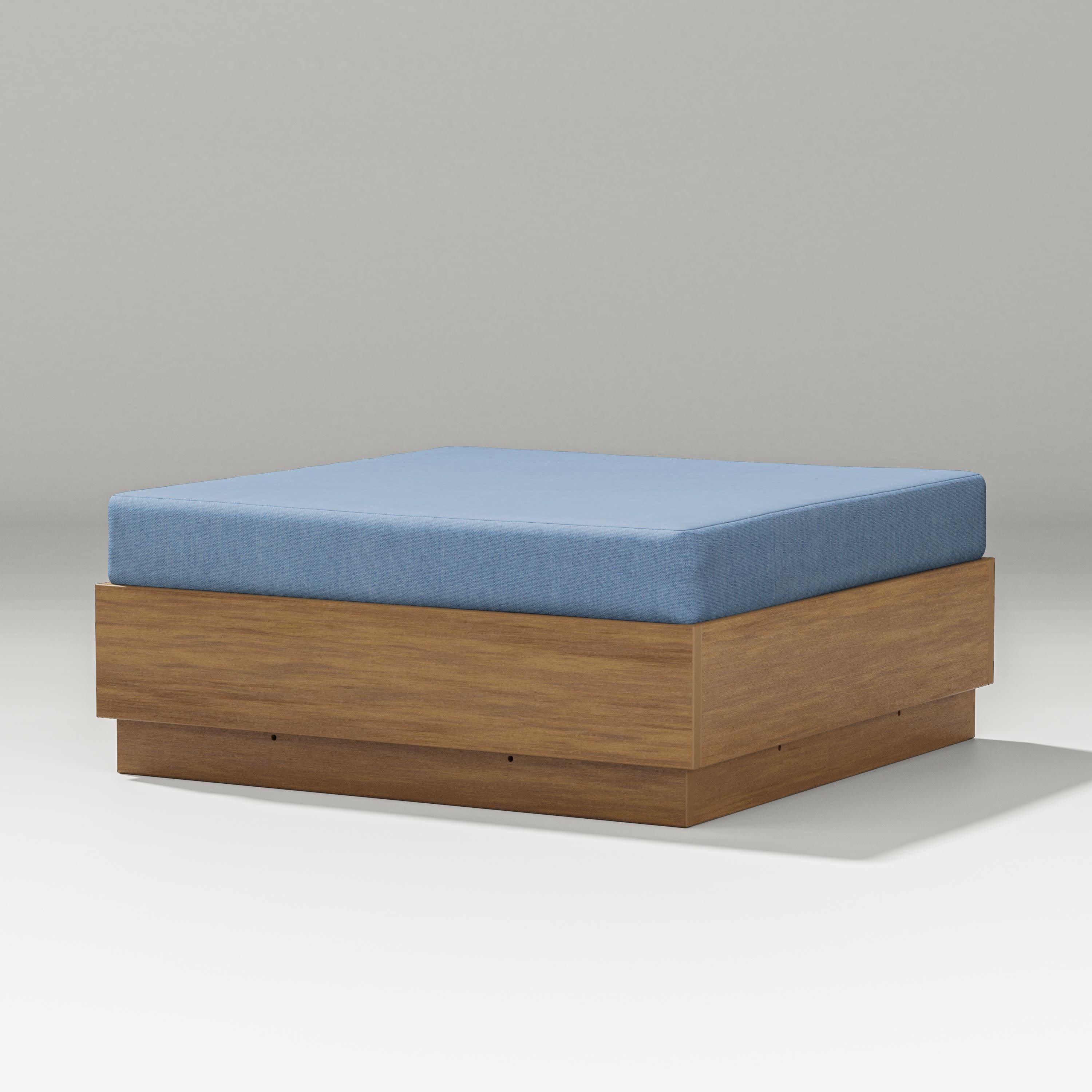 Elevate Lounge Ottoman in Natural / Sky Blue