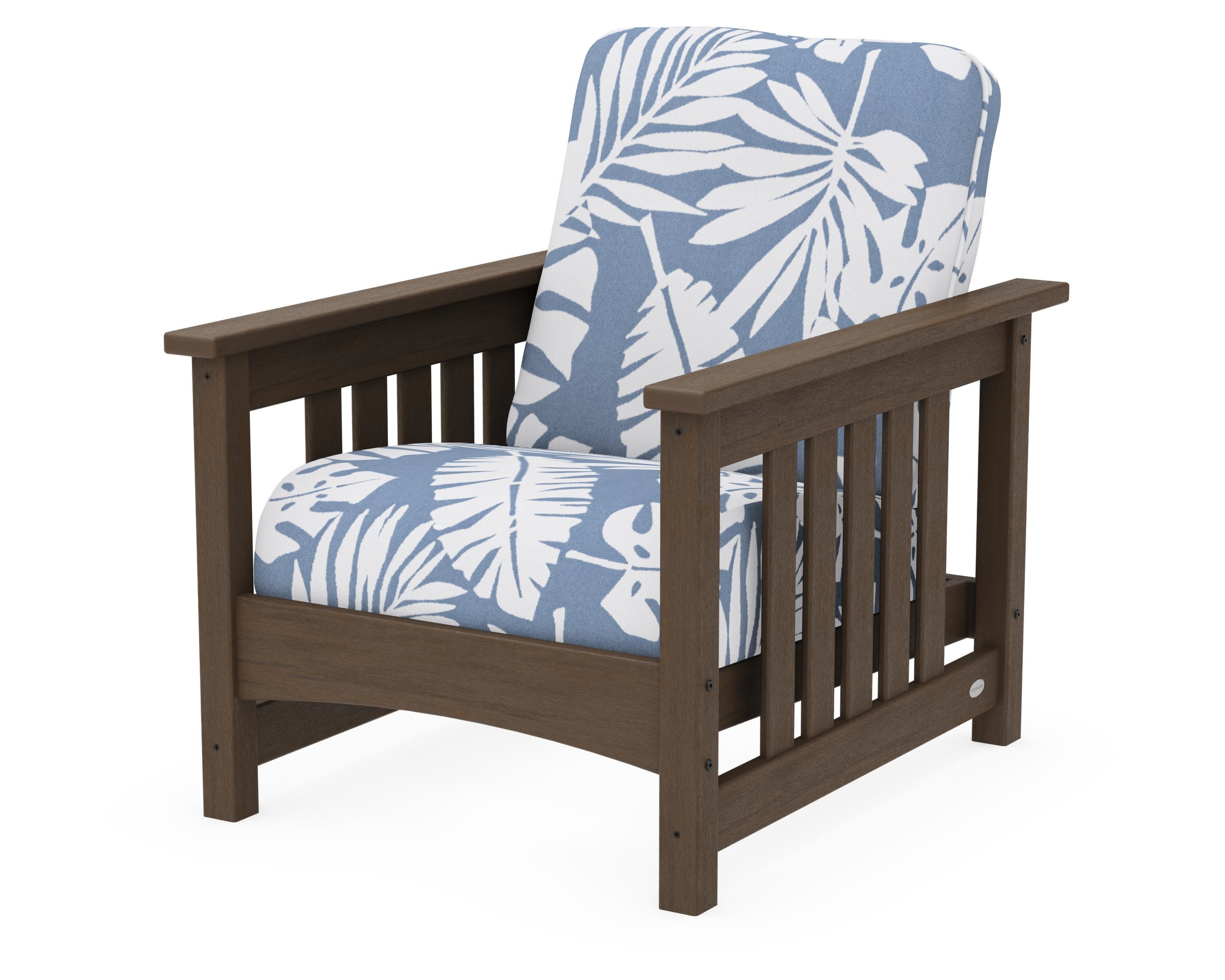 Club Mission Chair in Kona / Leaf Sky Blue