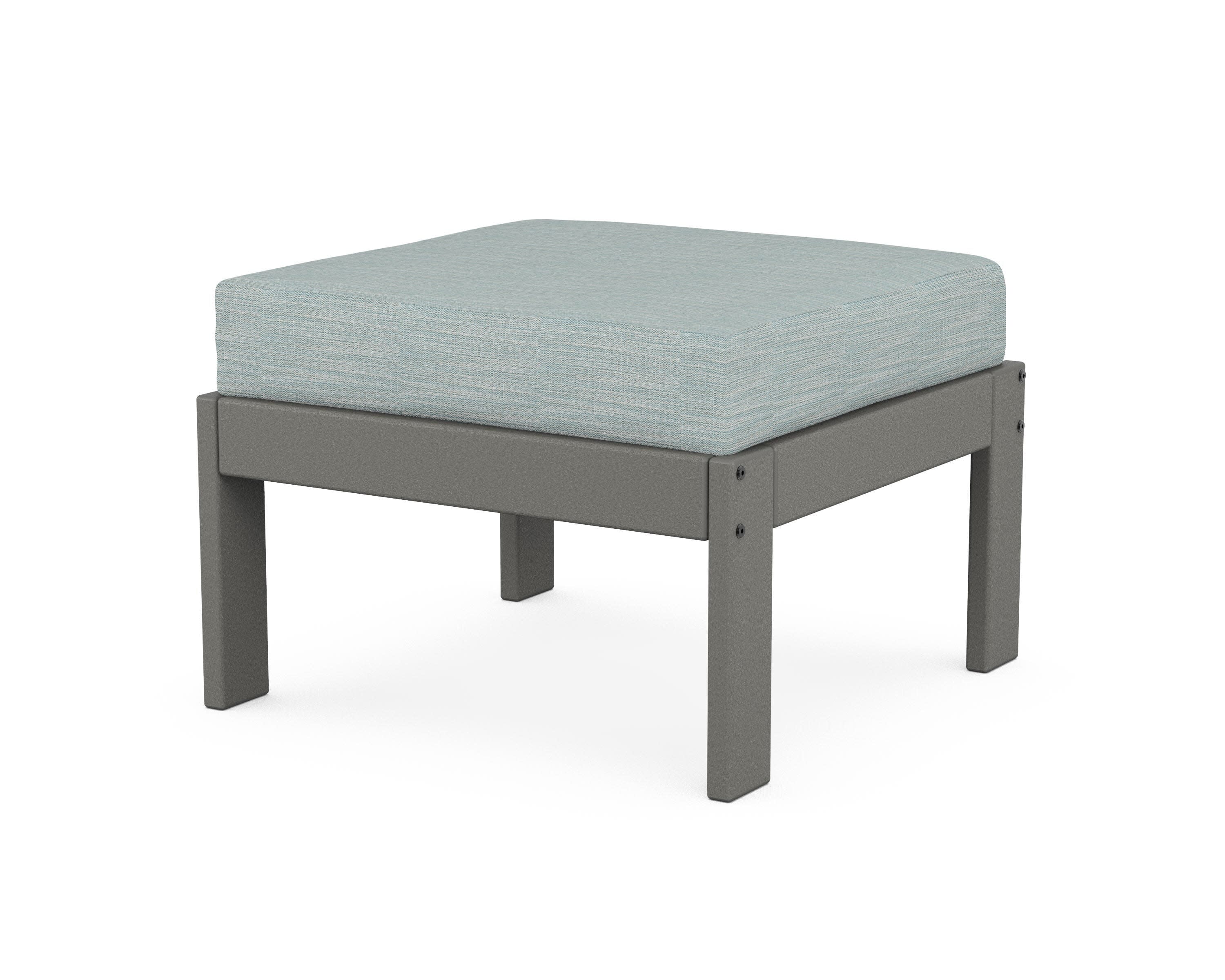 Vineyard Modular Ottoman in Slate Grey / Soothe Mist