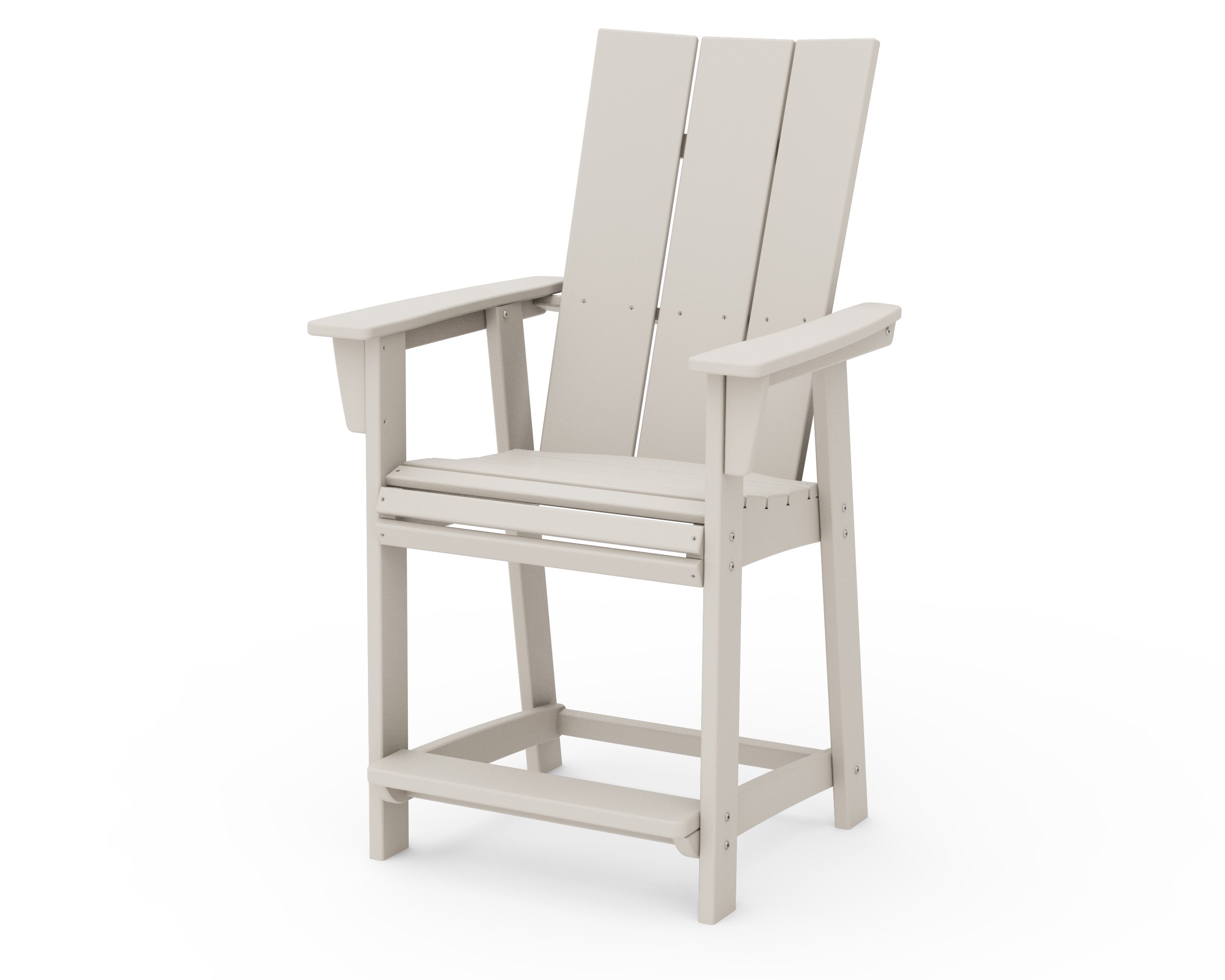 Modern Curveback Adirondack Counter Chair in Sand