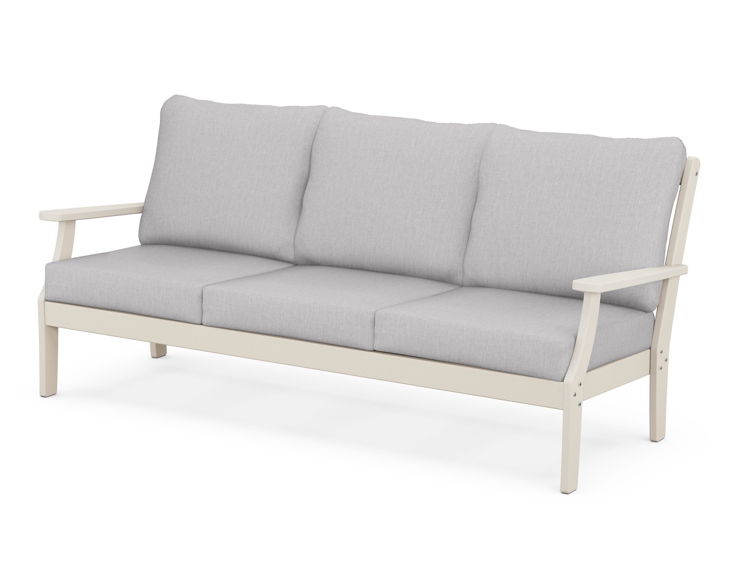 Braxton Deep Seating Sofa in Sand / Granite
