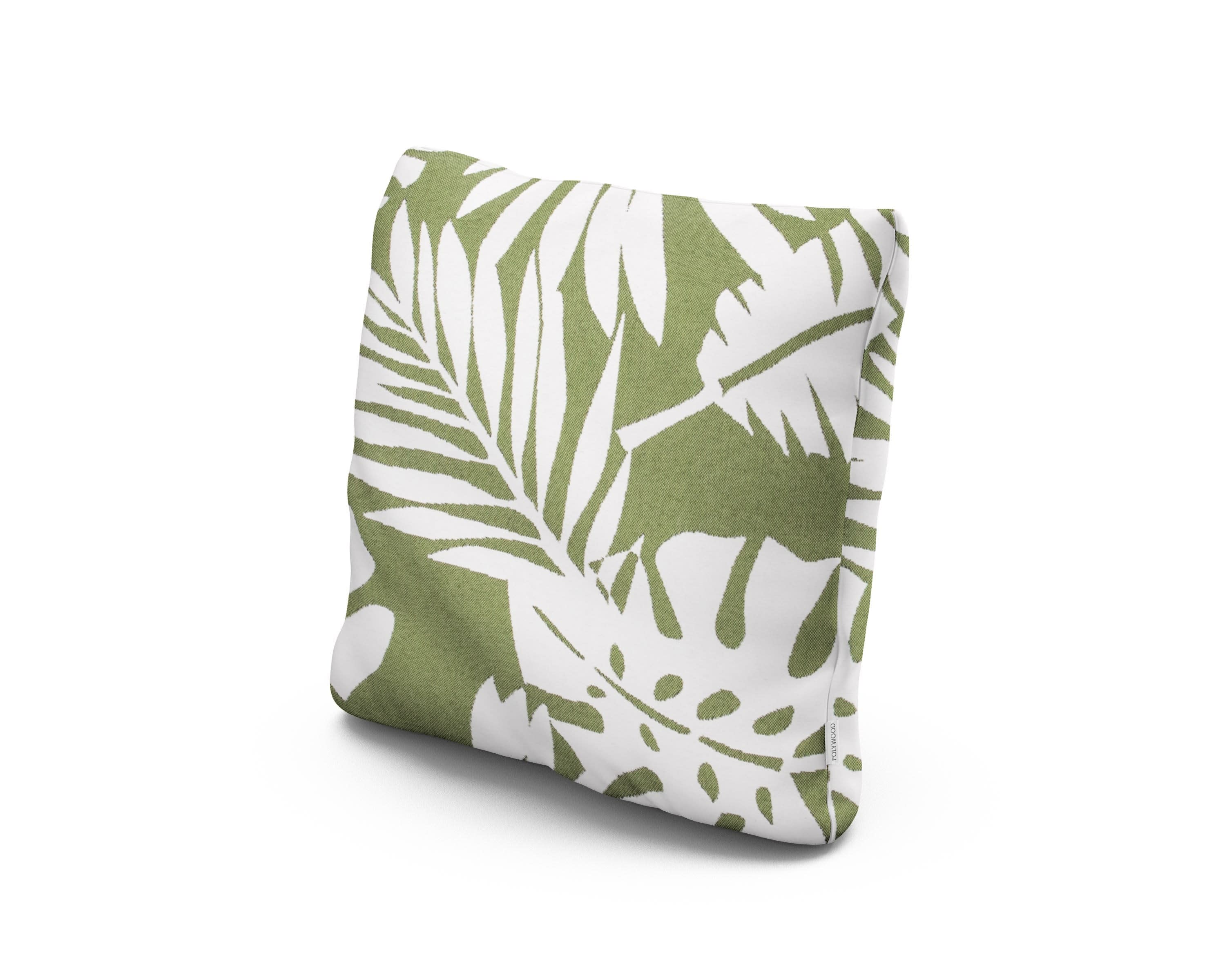 18" Outdoor Throw Pillow in Leaf Chive