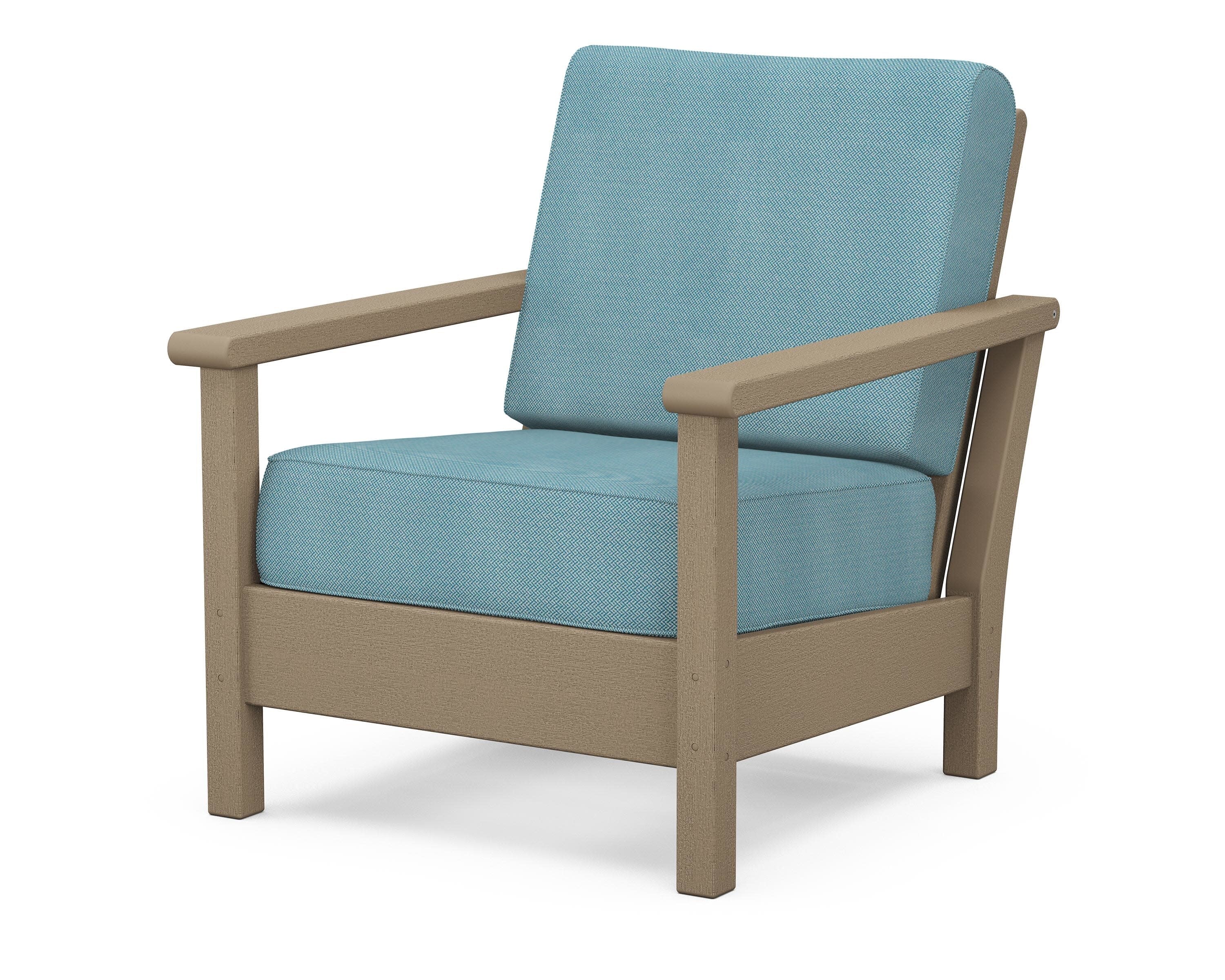 Harbour Deep Seating Chair in Vintage Sahara / Lattice Sky Blue
