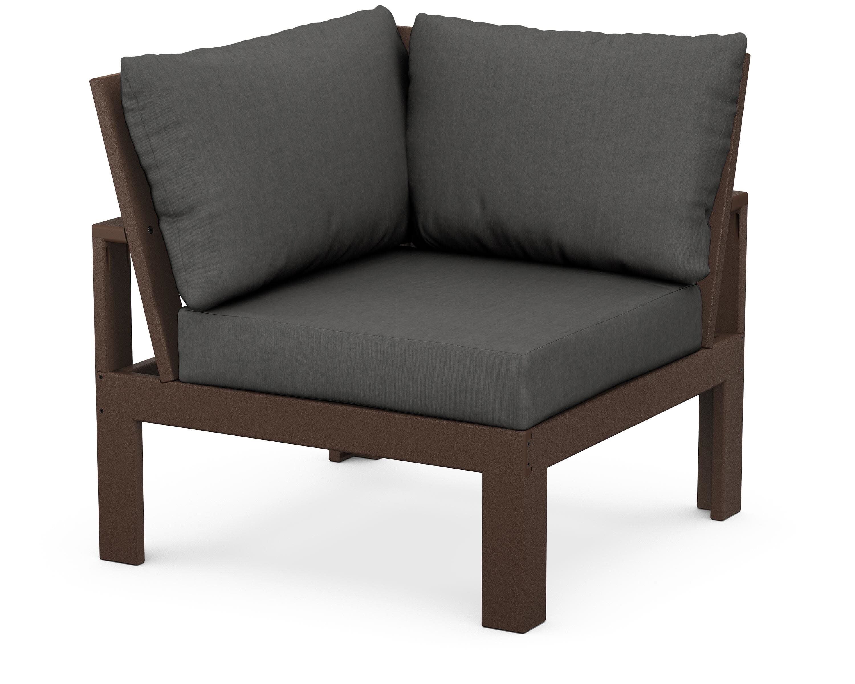Modular Corner Chair in Mahogany / Spectrum Carbon