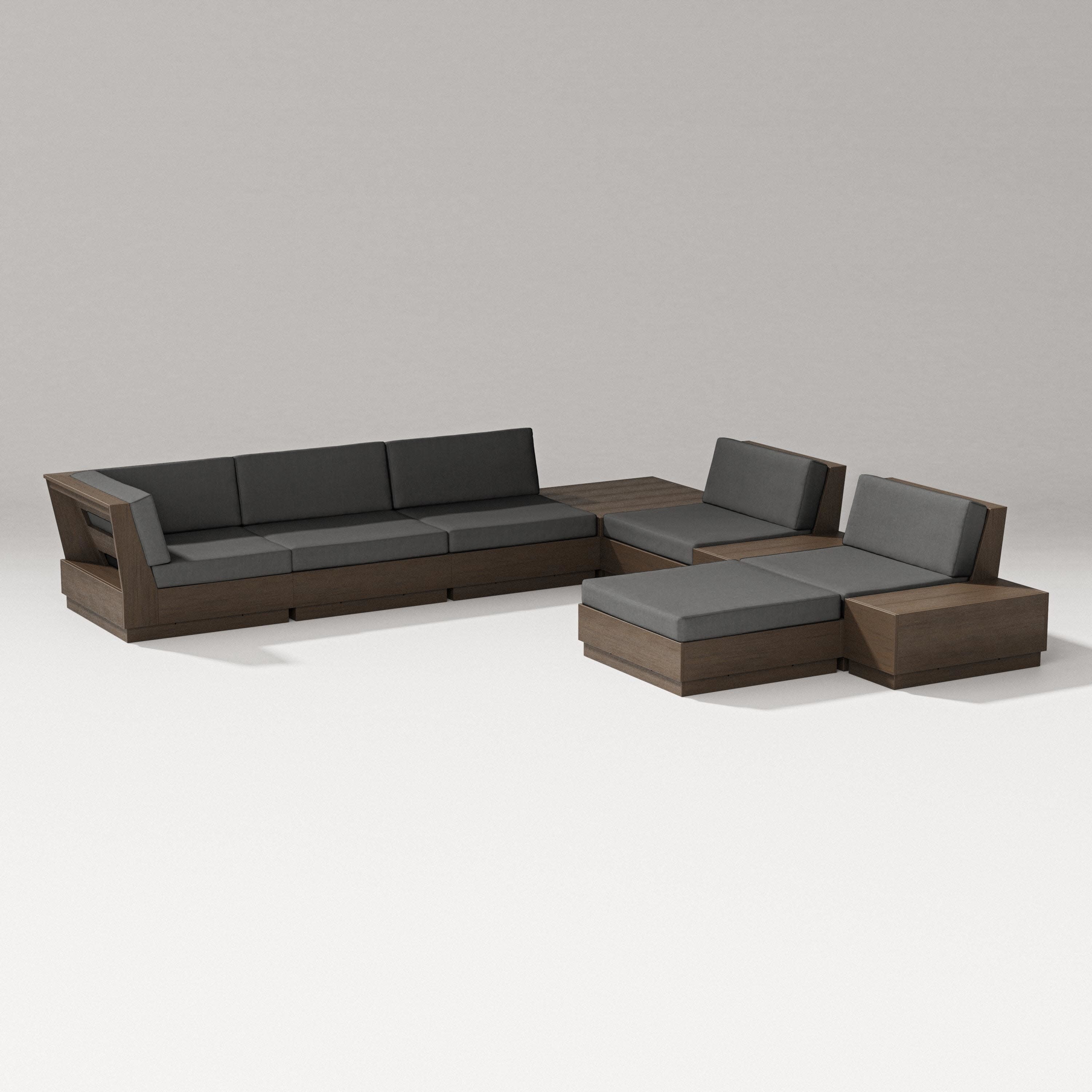 Elevate 9-Piece Conversation Sectional in Kona / Spectrum Carbon