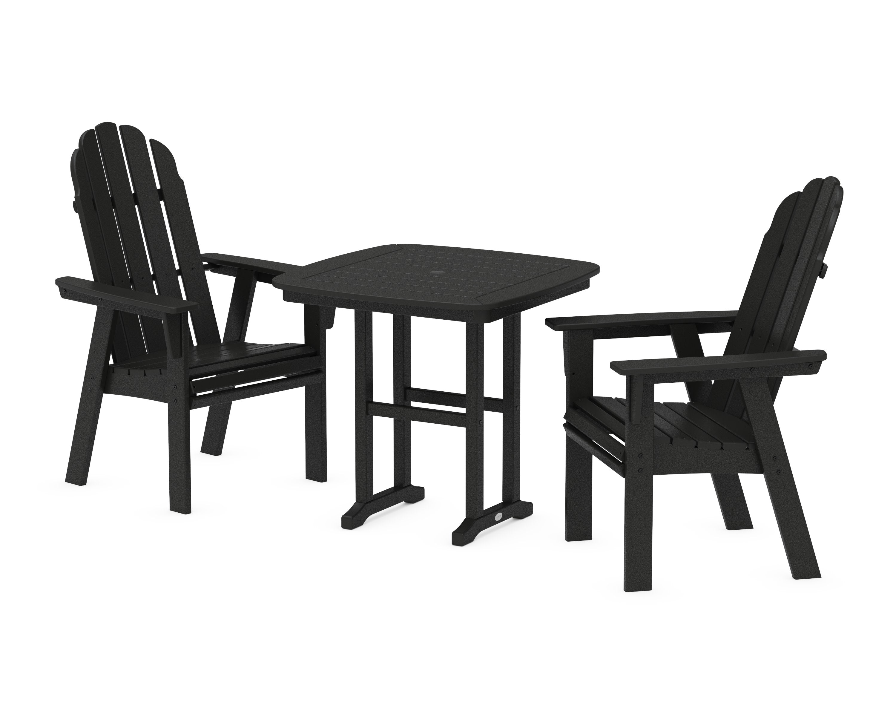 Vineyard Adirondack 3-Piece Dining Set in Black