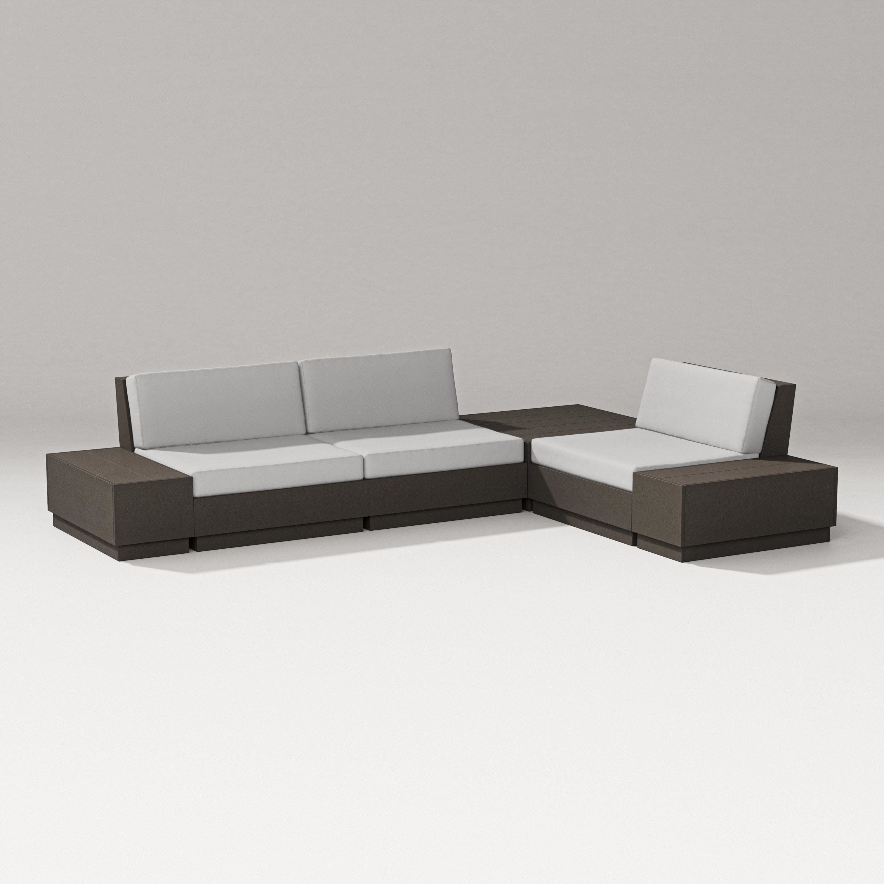 Elevate 6-Piece Corner Sectional in Vintage Coffee / Diamond in the Rough