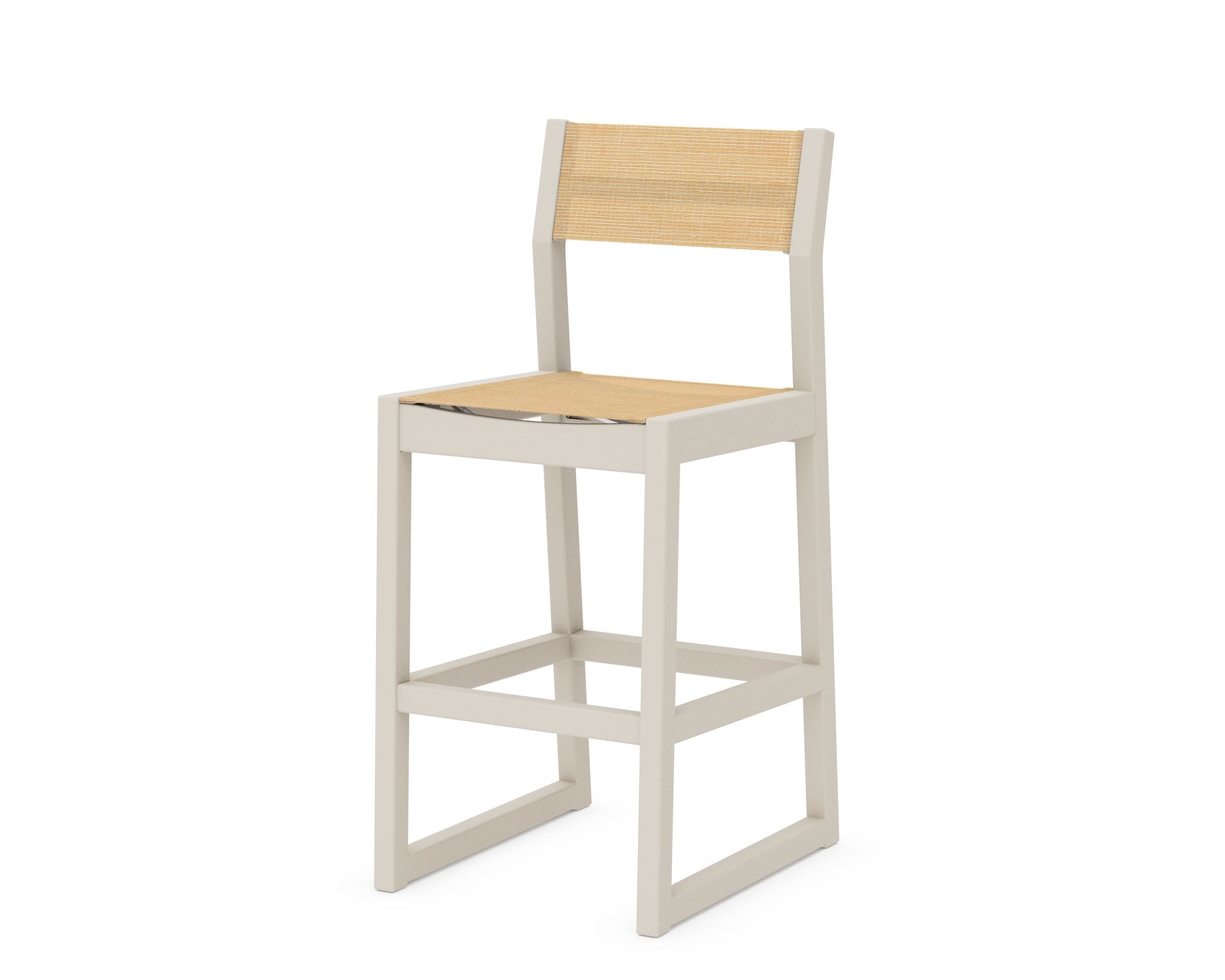 EDGE Sling Bar Side Chair in Sand / Dupioni Apricot Sling