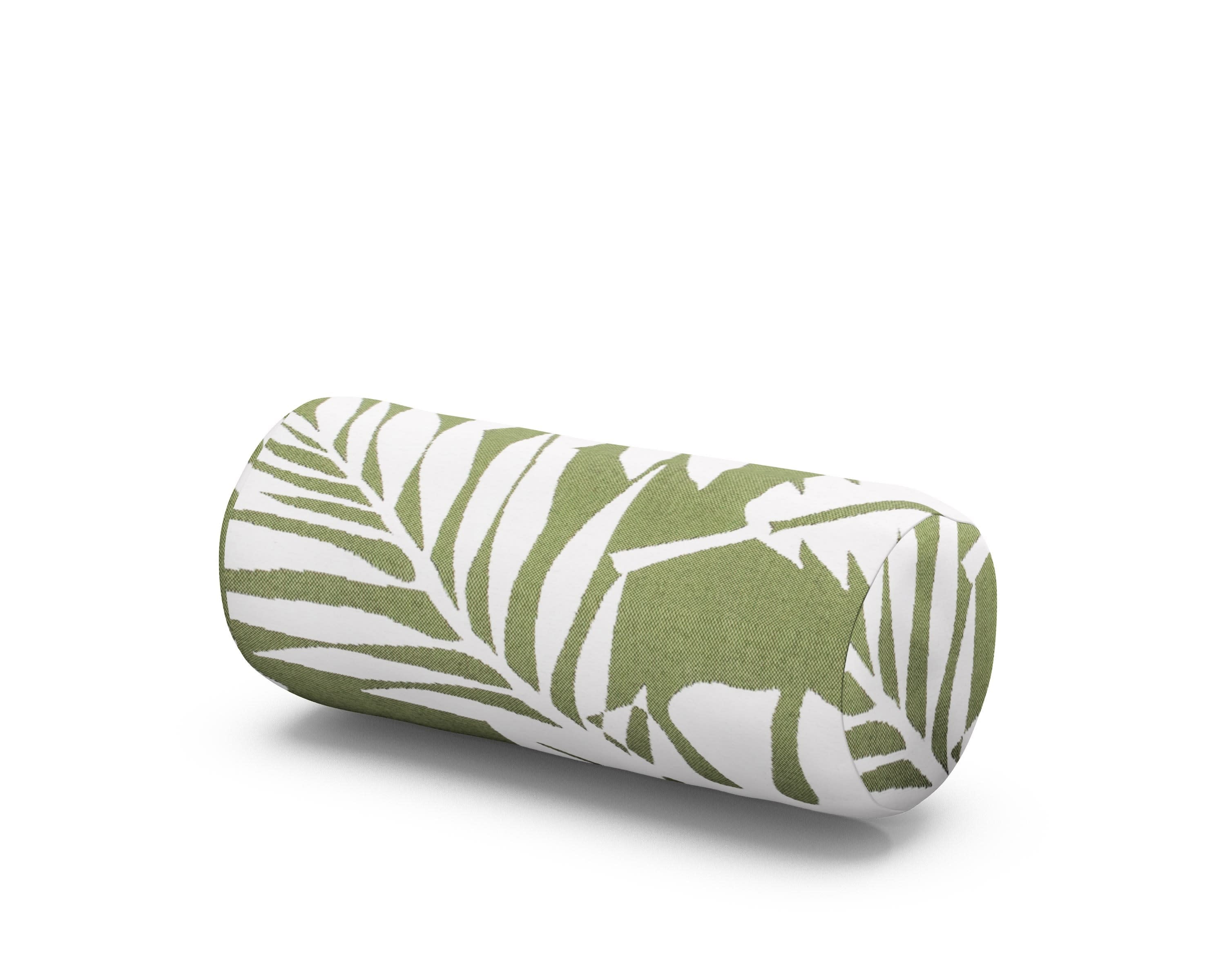 Outdoor Bolster Pillow in Leaf Chive