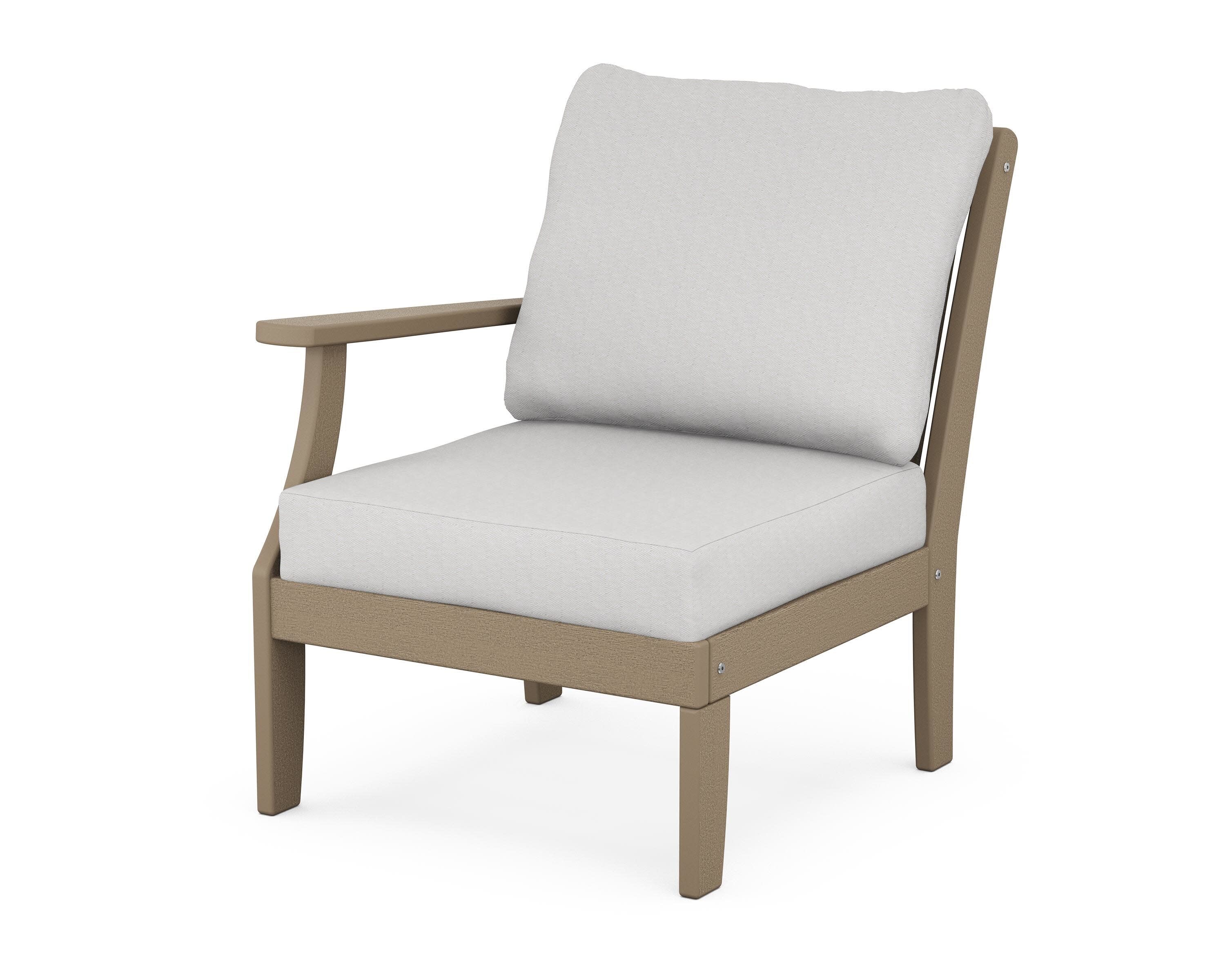 Braxton Modular Left Arm Chair in Vintage Sahara / Diamond in the Rough