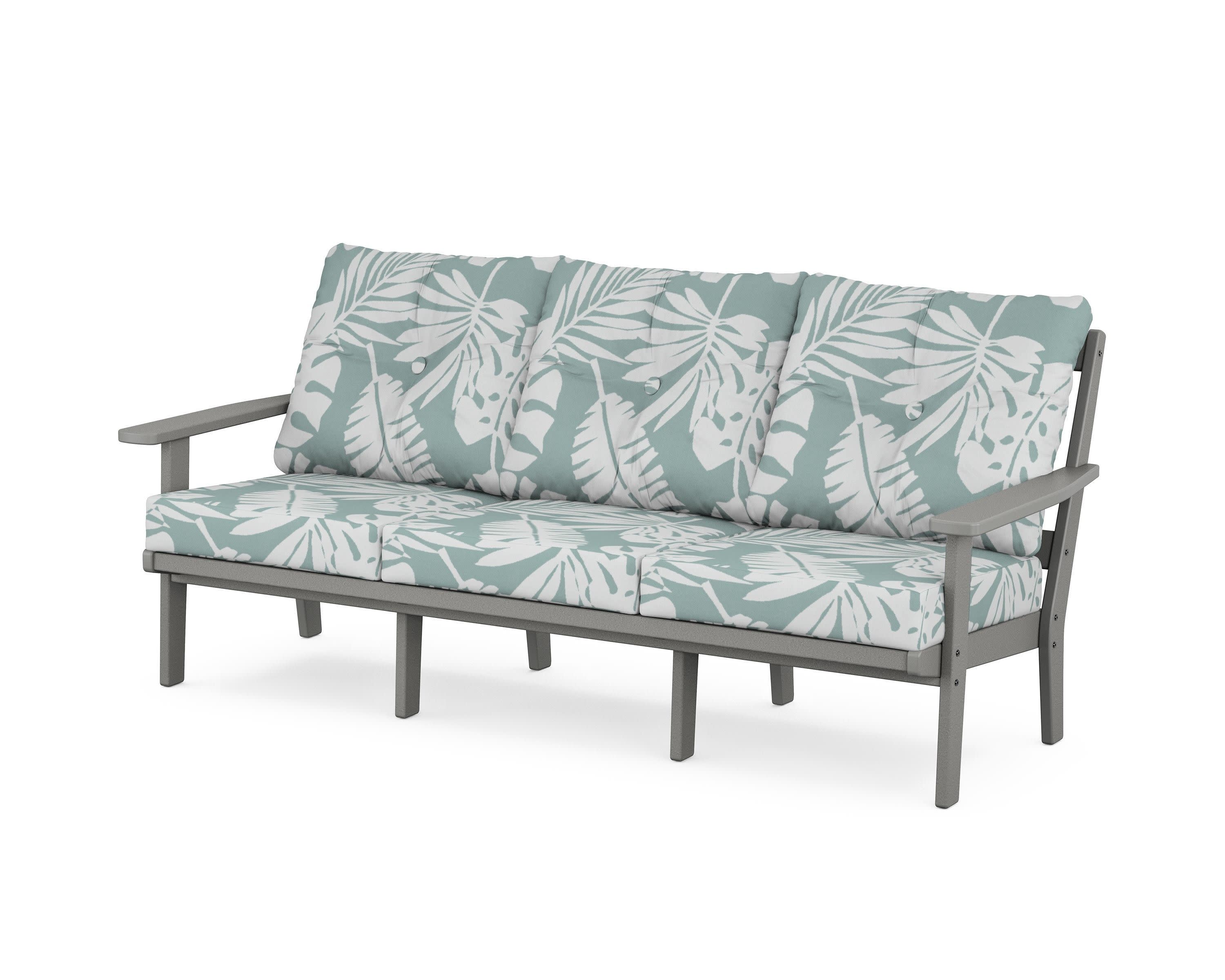 Oxford Deep Seating Sofa in Slate Grey / Leaf Glacier Spa