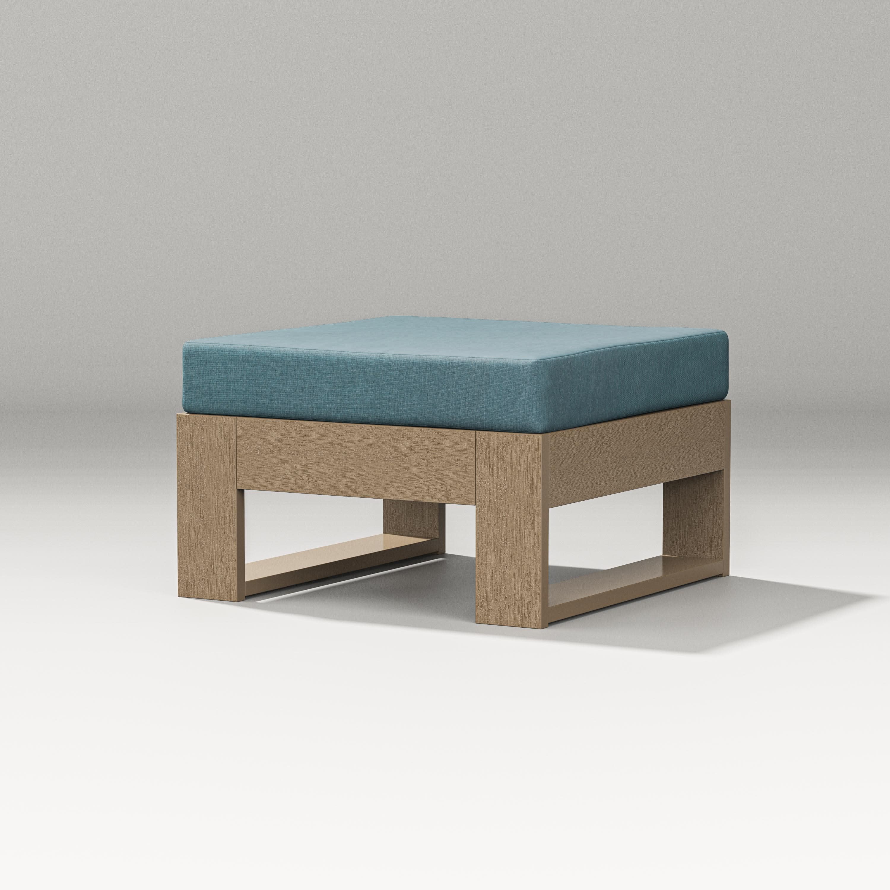 Latitude Lounge Ottoman in Vintage Sahara / Ocean Teal