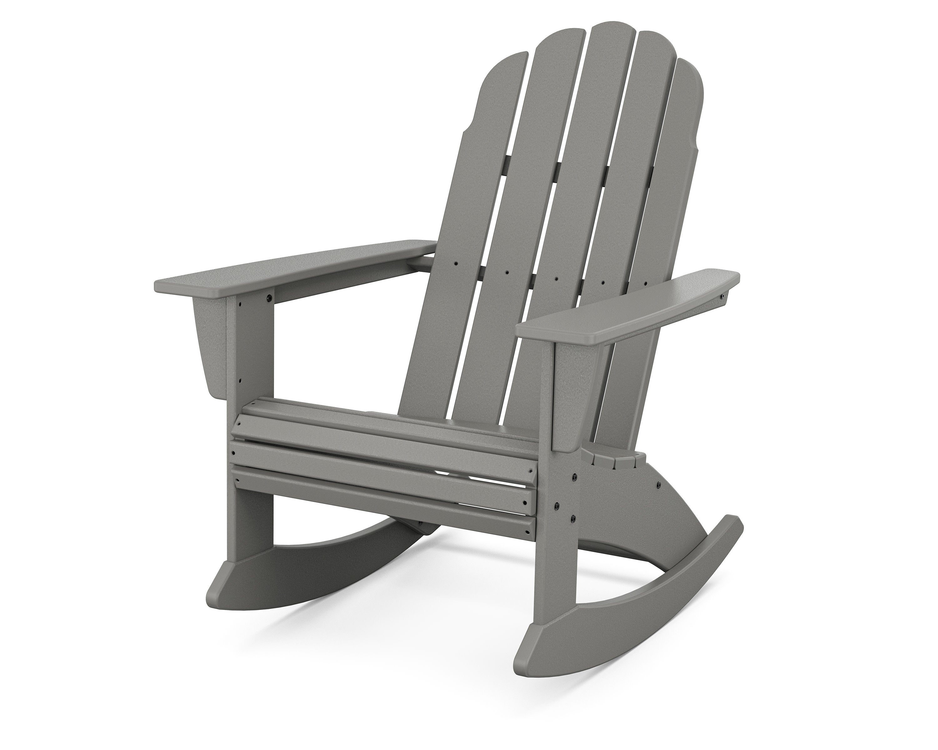 Vineyard Curveback Adirondack Rocking Chair in Slate Grey