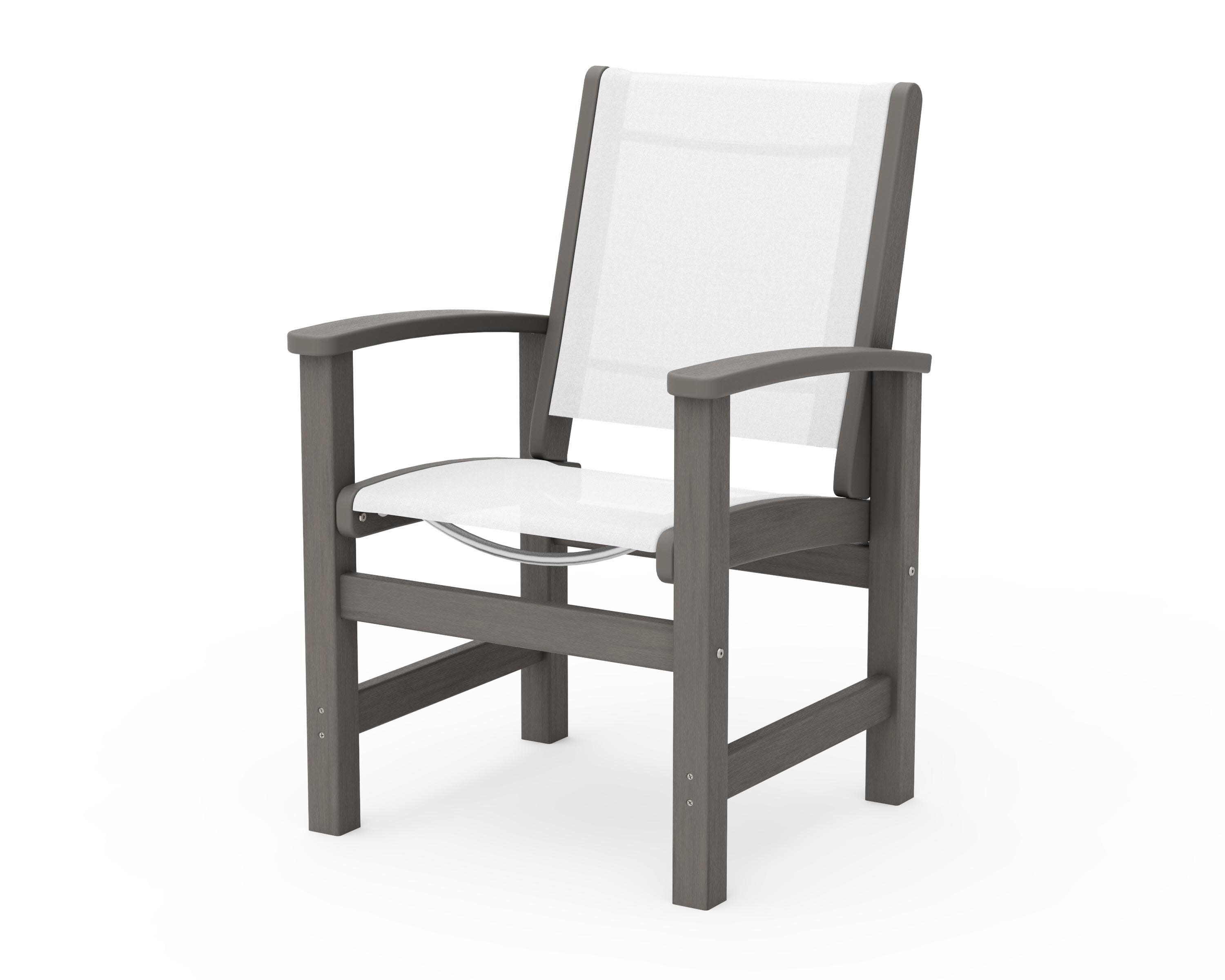 Coastal Dining Chair in Driftwood / White Sling