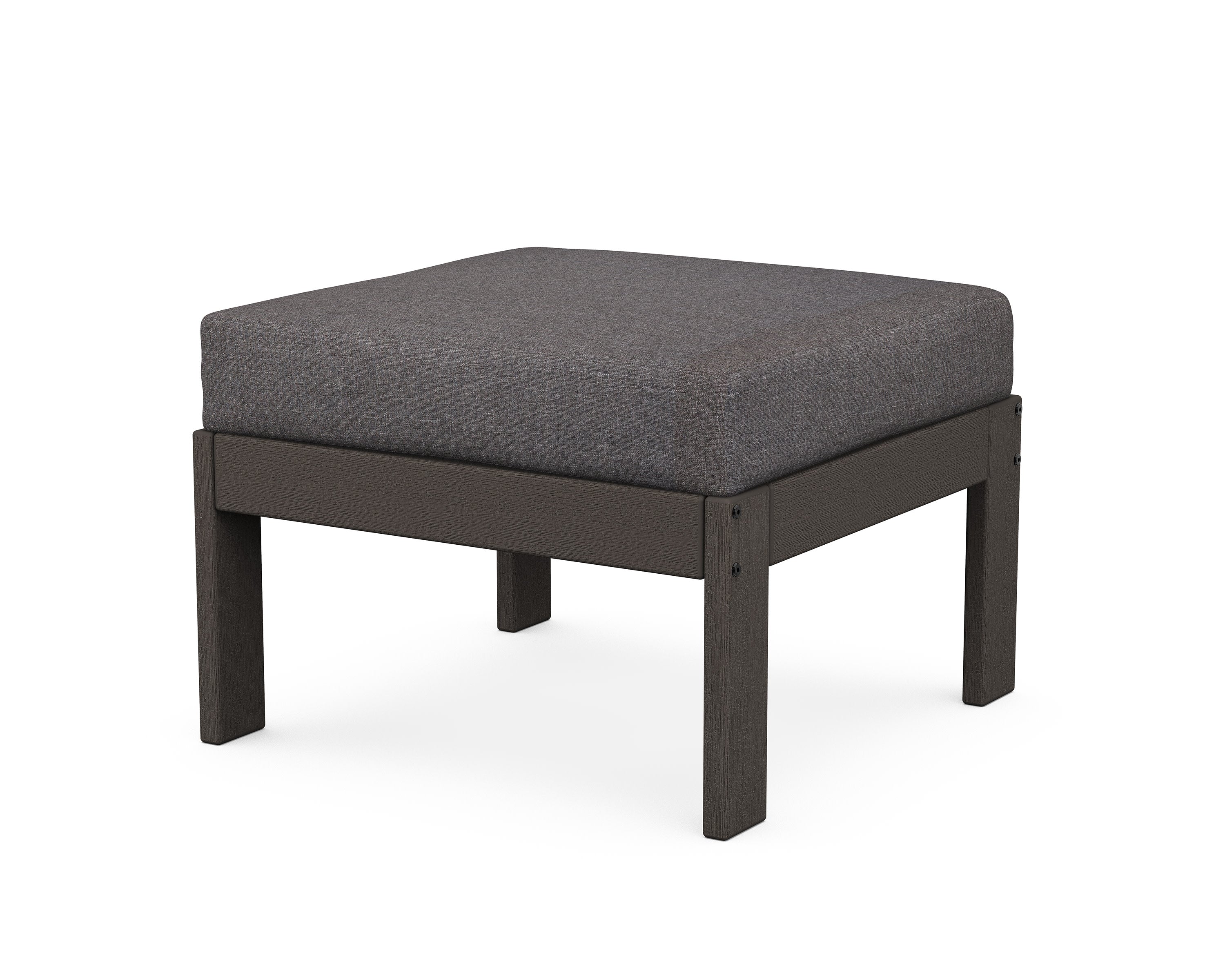 Vineyard Modular Ottoman in Vintage Coffee / Ash Charcoal