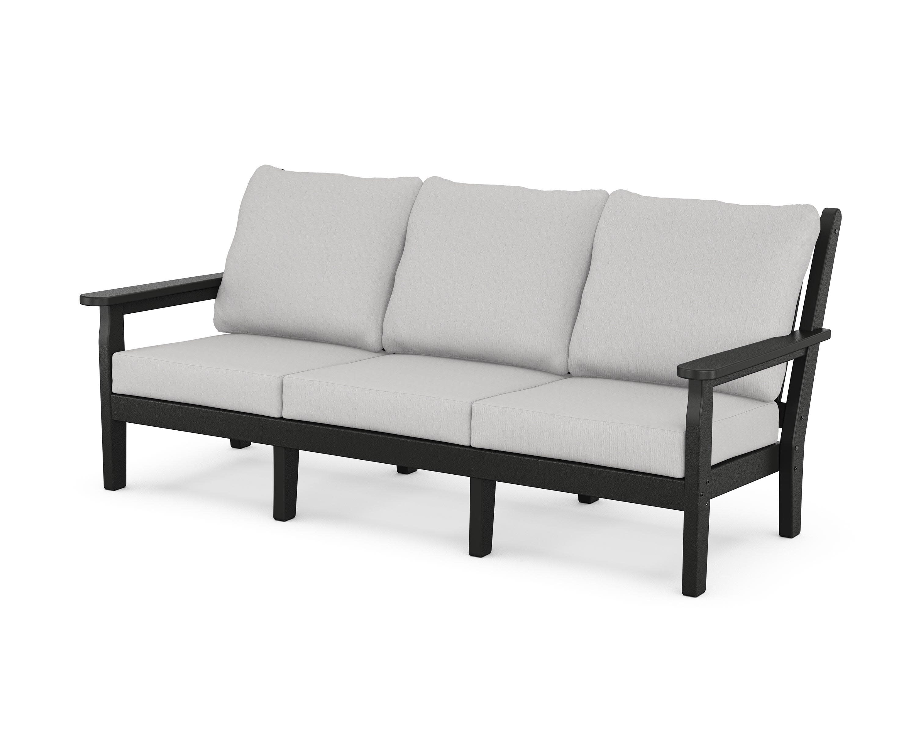 Chippendale Deep Seating Sofa in Black / Diamond in the Rough