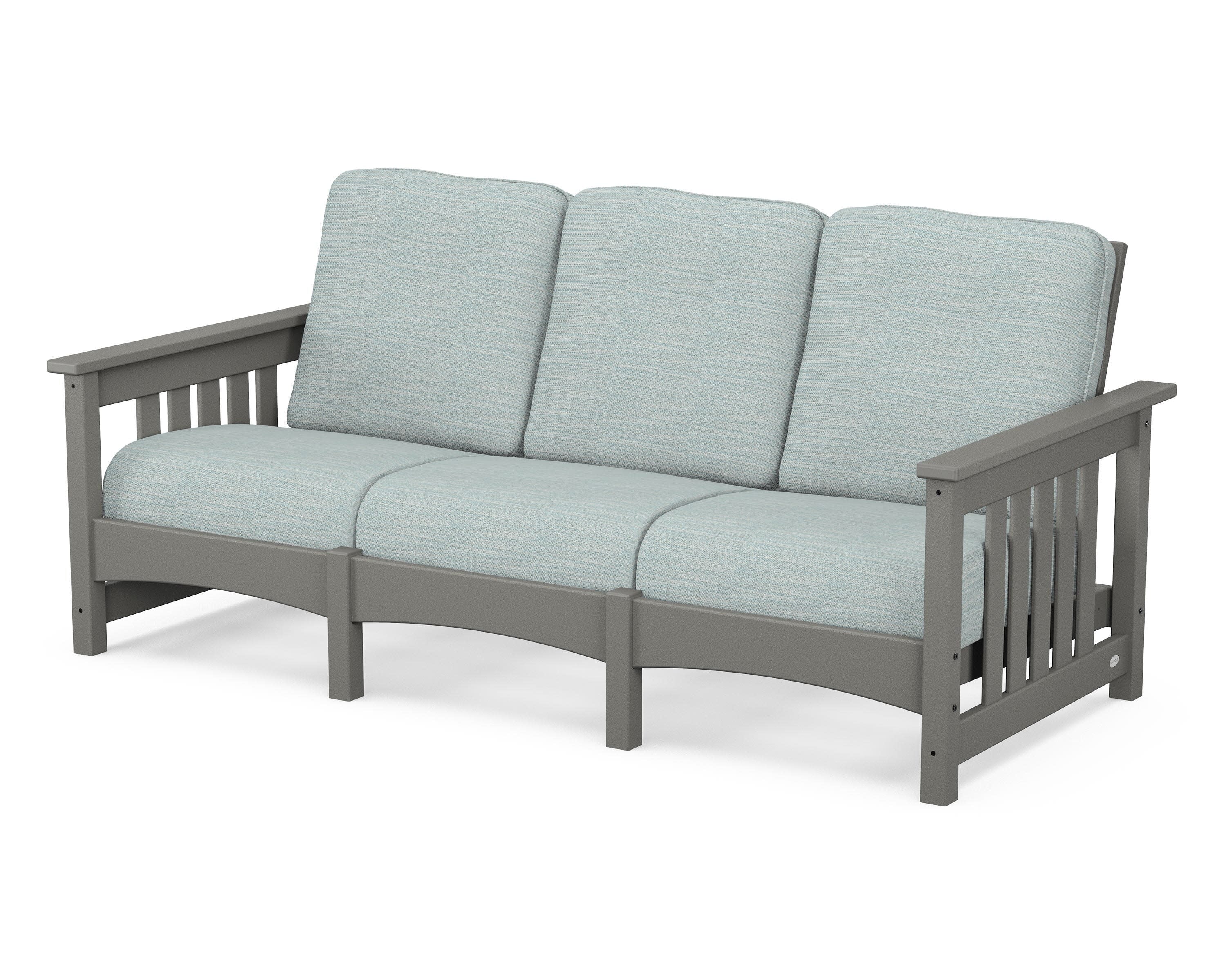Club Mission Sofa in Slate Grey / Soothe Mist
