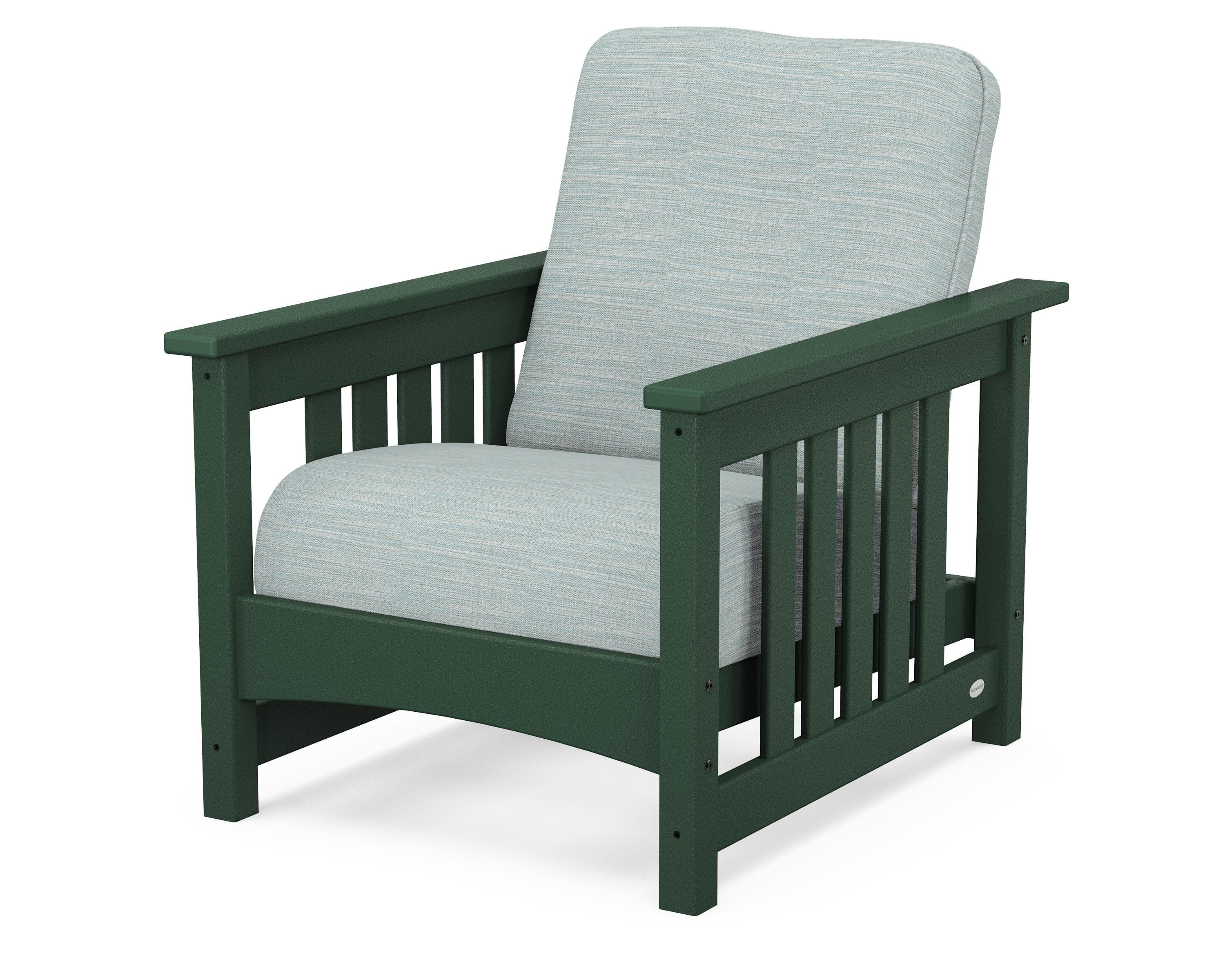 Club Mission Chair in Green / Soothe Mist