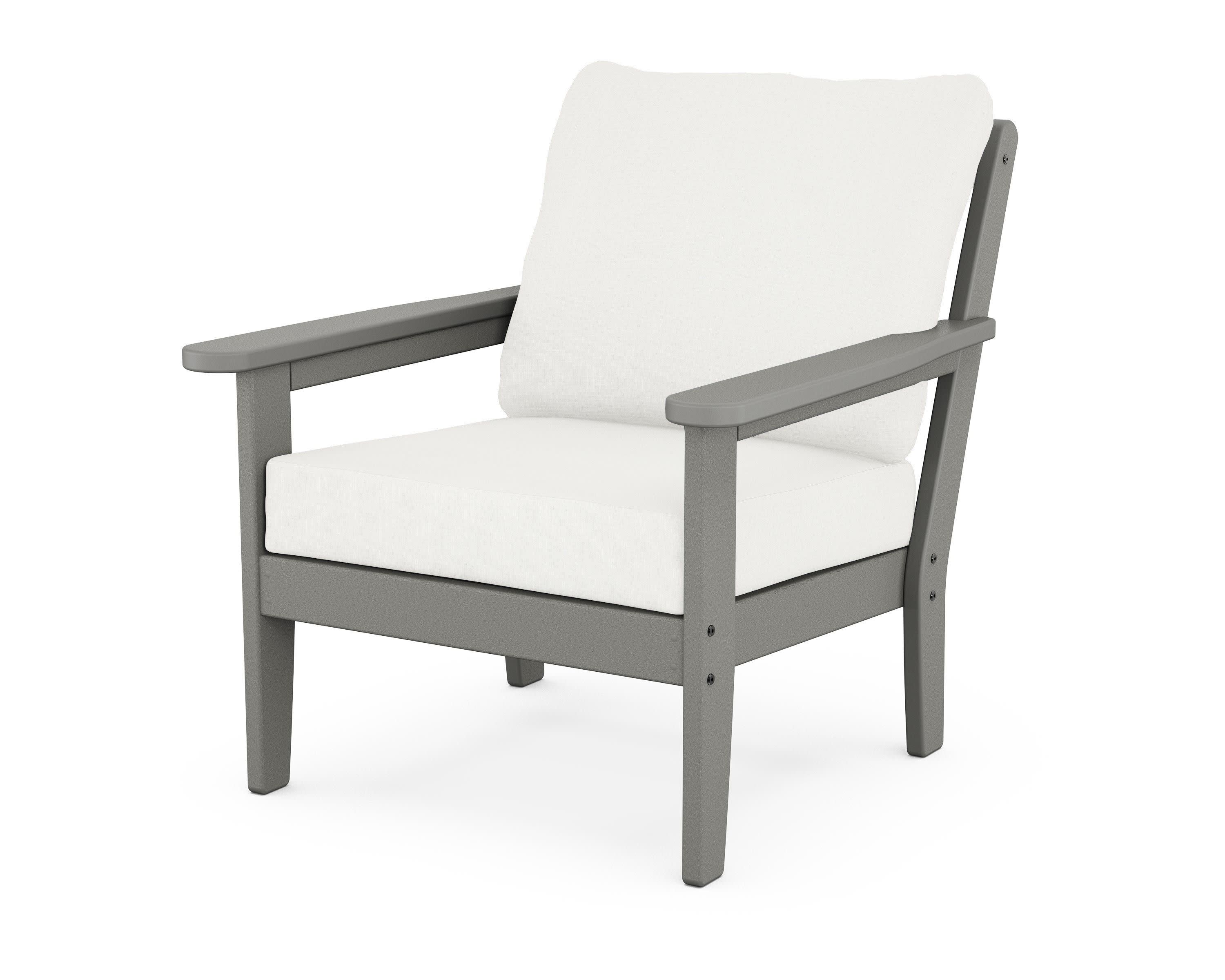 Cottage Deep Seating Chair in Slate Grey / Natural Linen