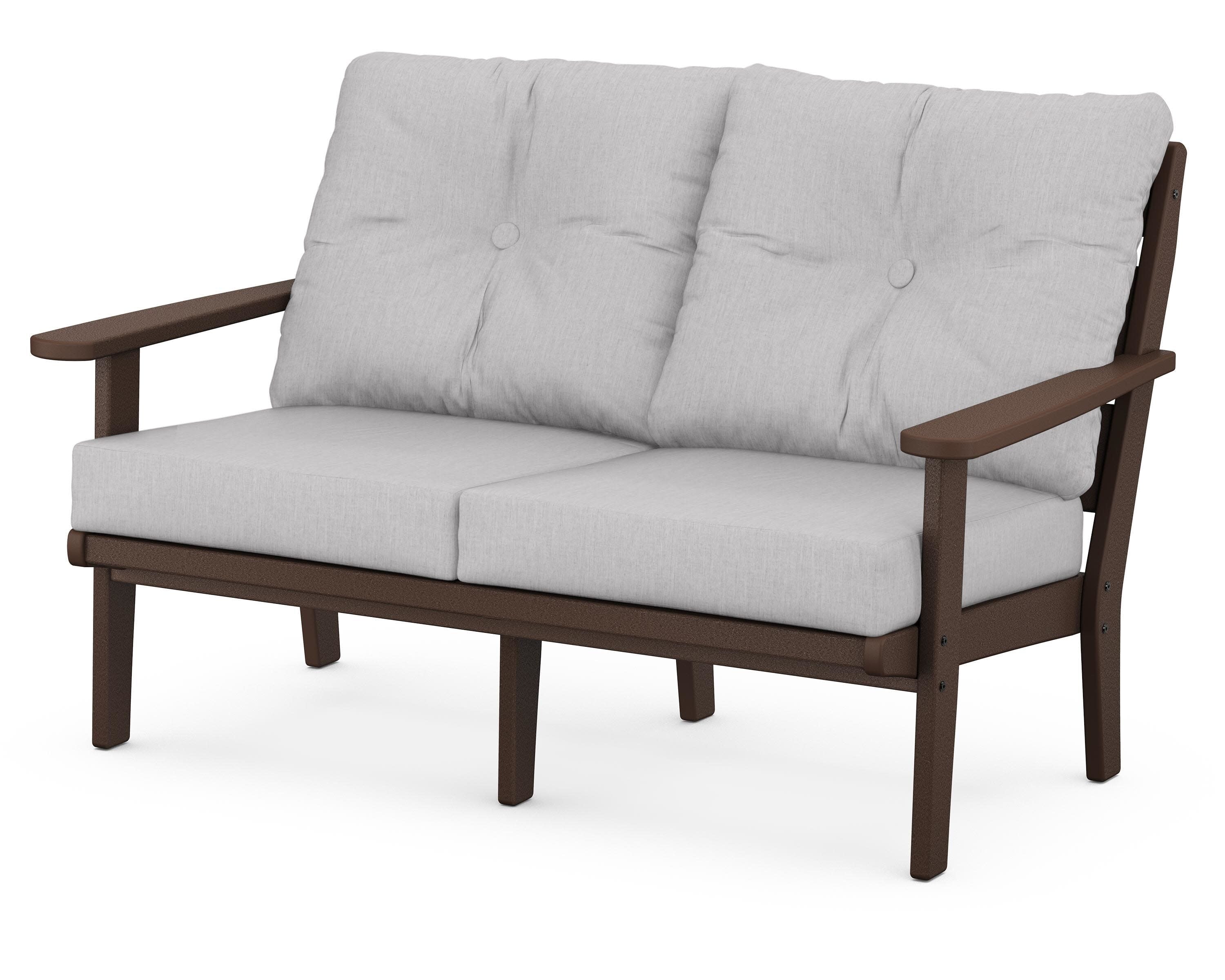 Lakeside Deep Seating Loveseat in Mahogany / Granite